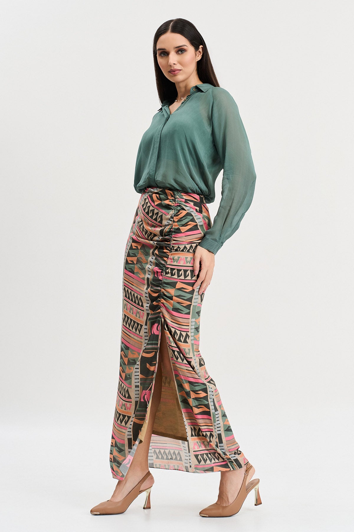 Green Viscose Comfortable Shirt