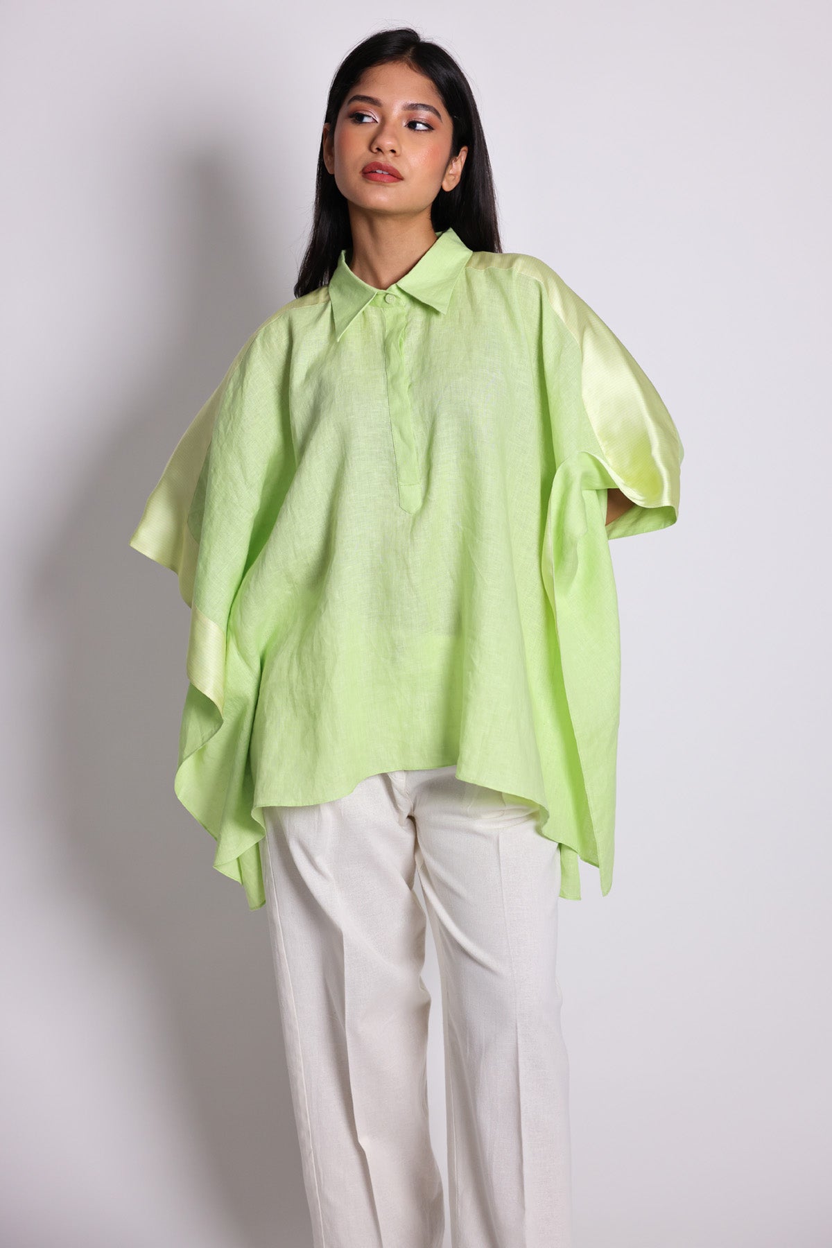 Buy Arya Giri Green & White A-Line Kaftan Set