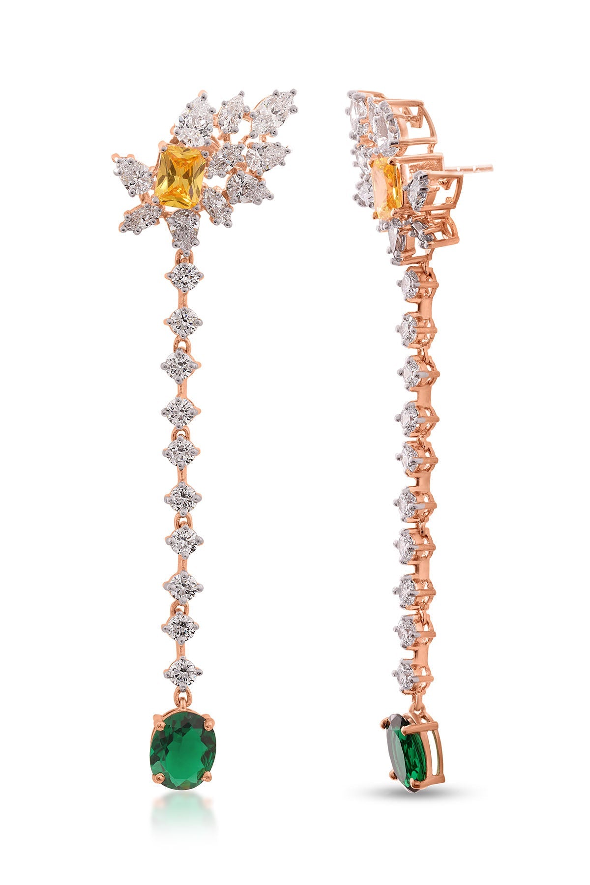 Buy Green & Yellow Fete Earrings by Prata for women online at ScrollnShops
