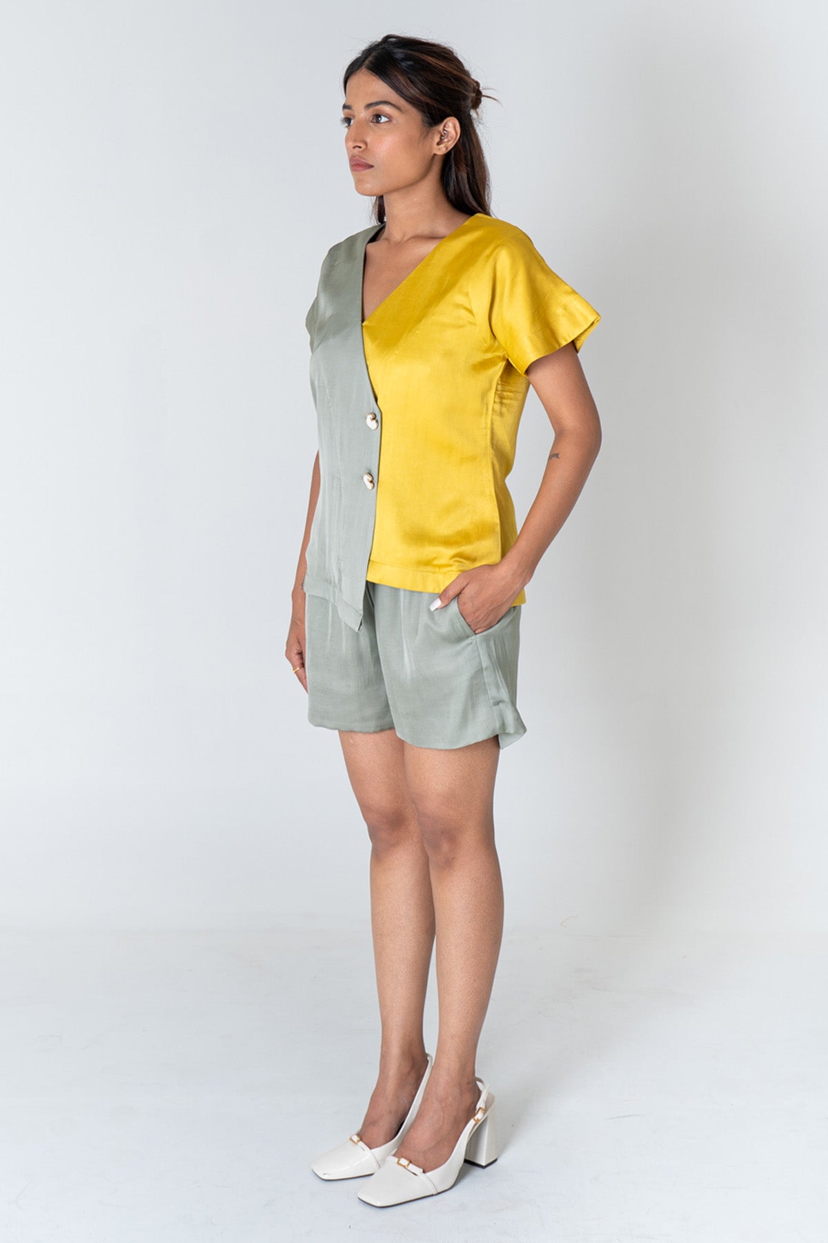 Green & Yellow Shirt & Shorts