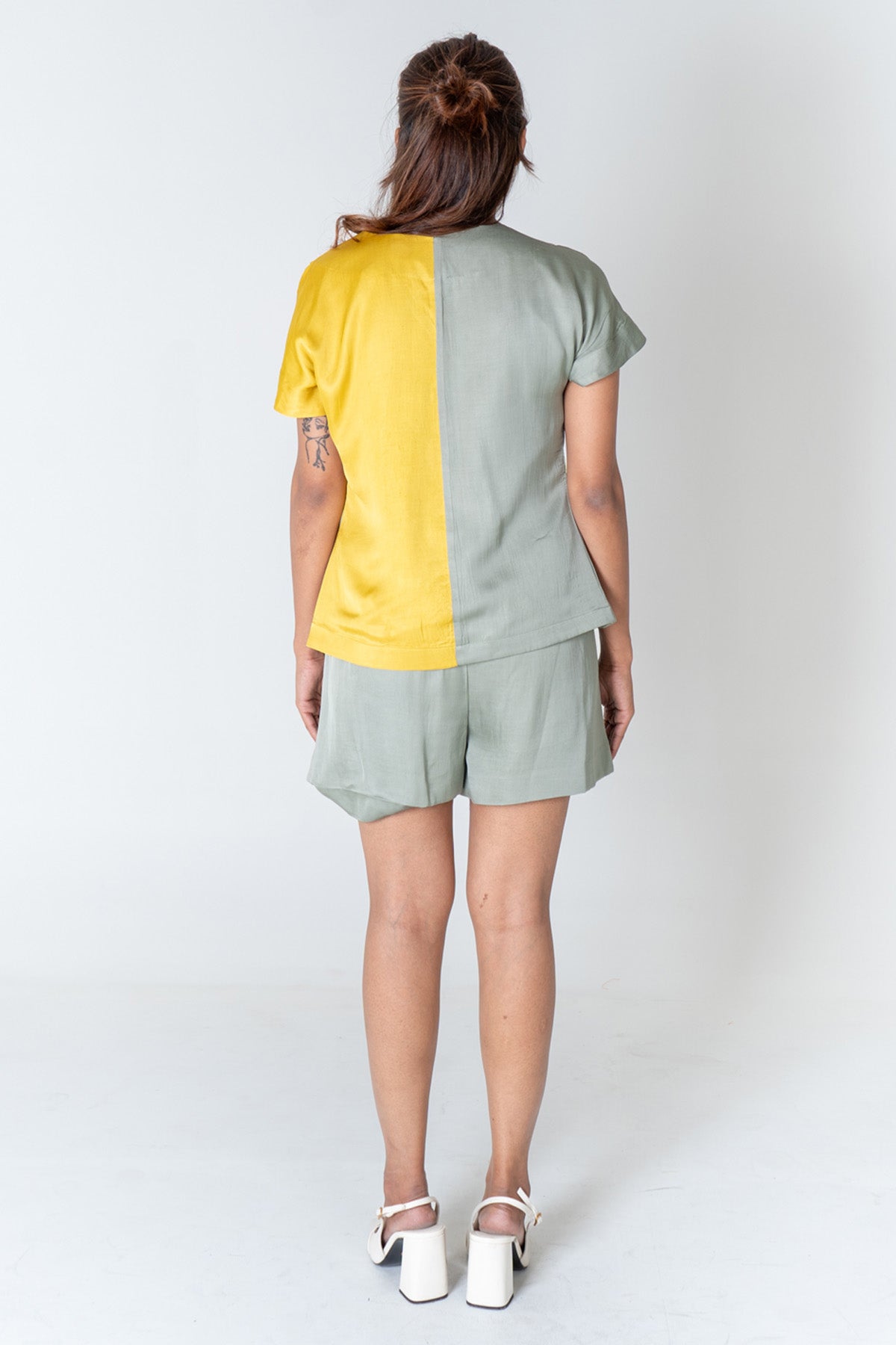 Green & Yellow Shirt & Shorts