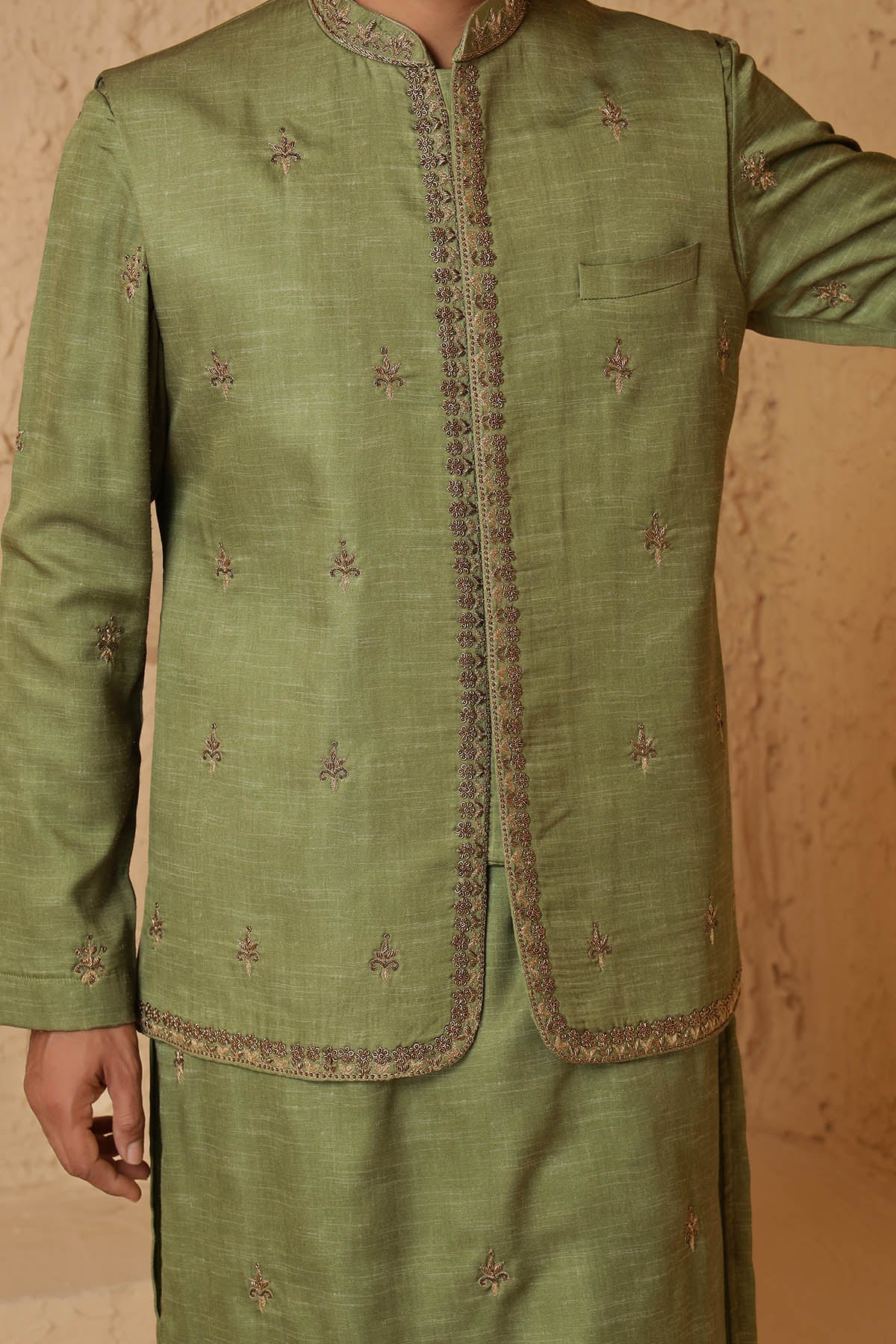 Green Zardosi Kurta And Pants