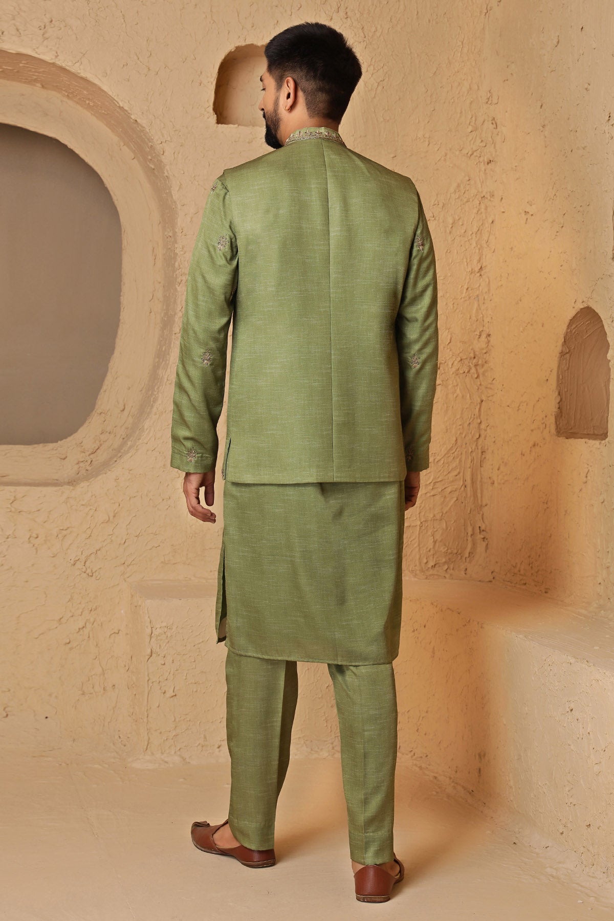 Green Zardosi Kurta And Pants