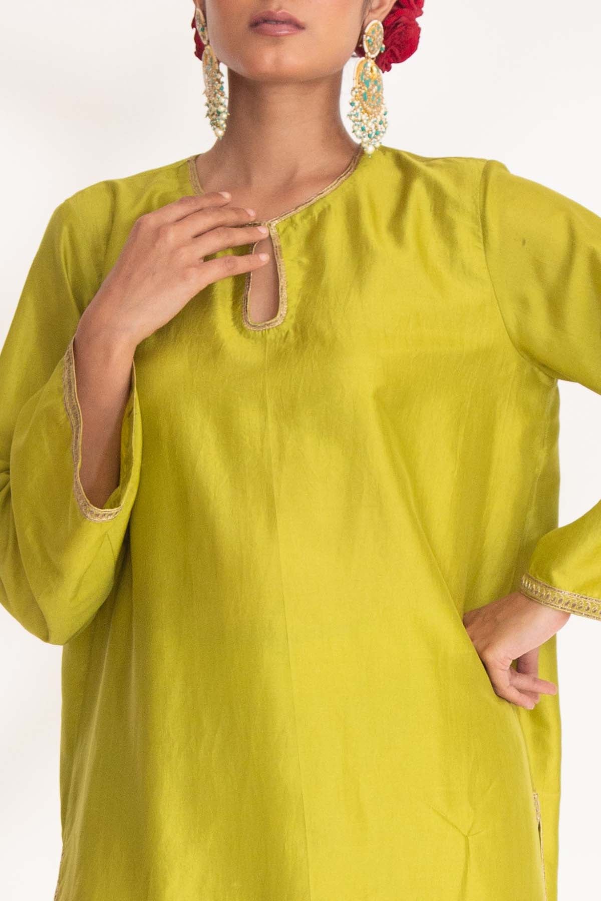 Zardozi Green Kurta & Pants