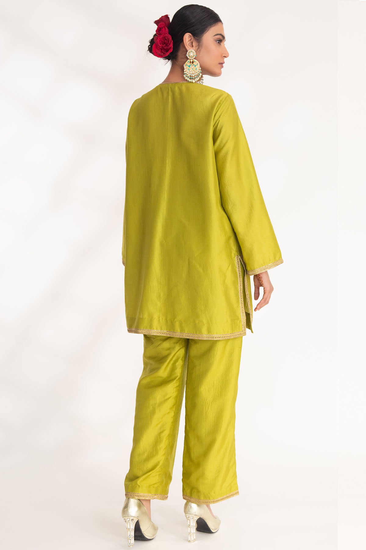 Zardozi Green Kurta & Pants