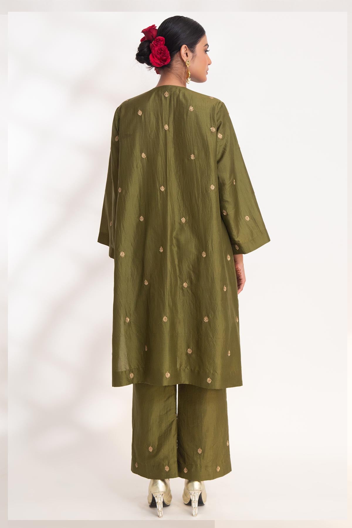 Green Zardozi Kurta & Pants