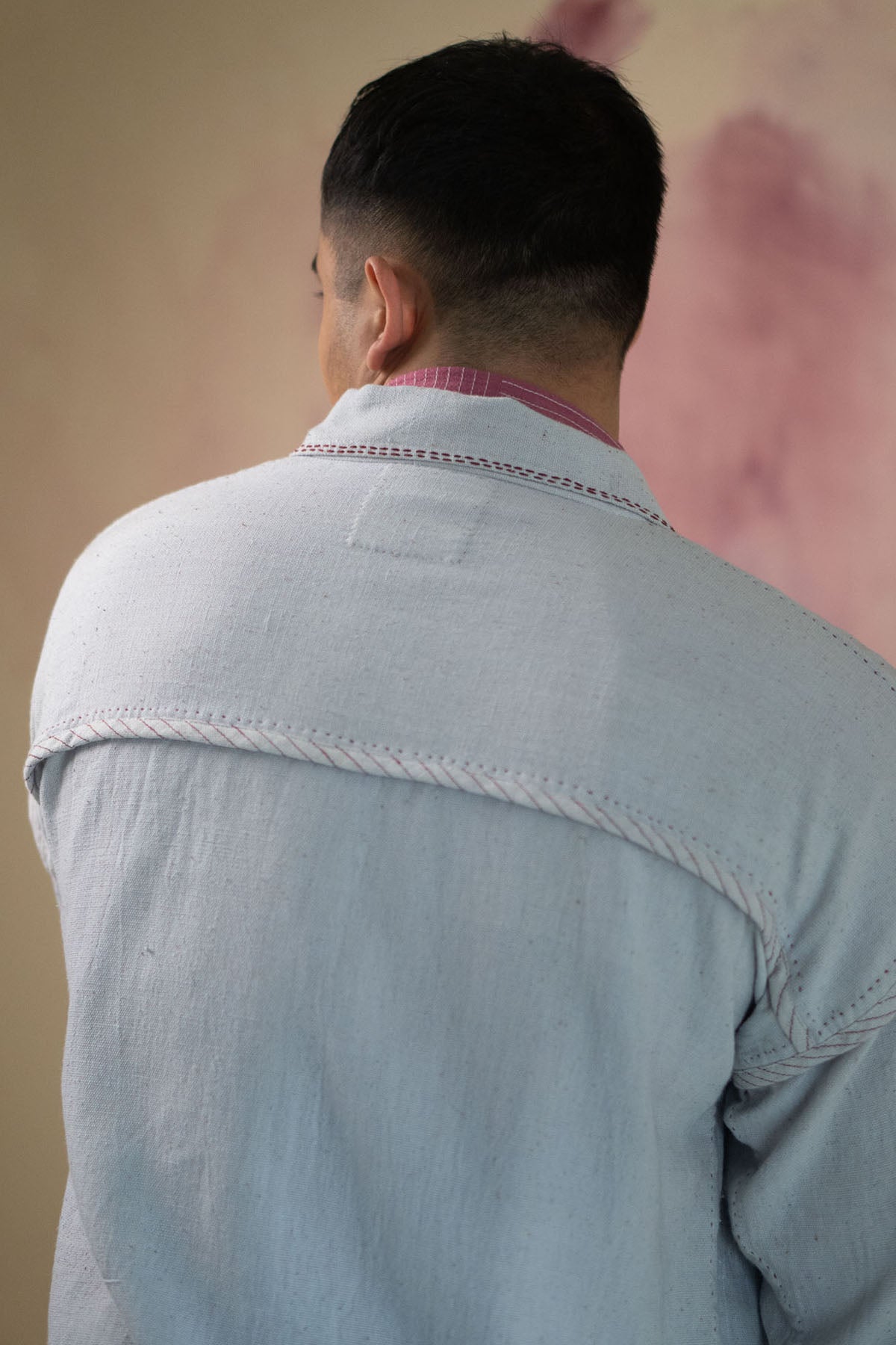 Grey Cotton Jacket Co-ord Set