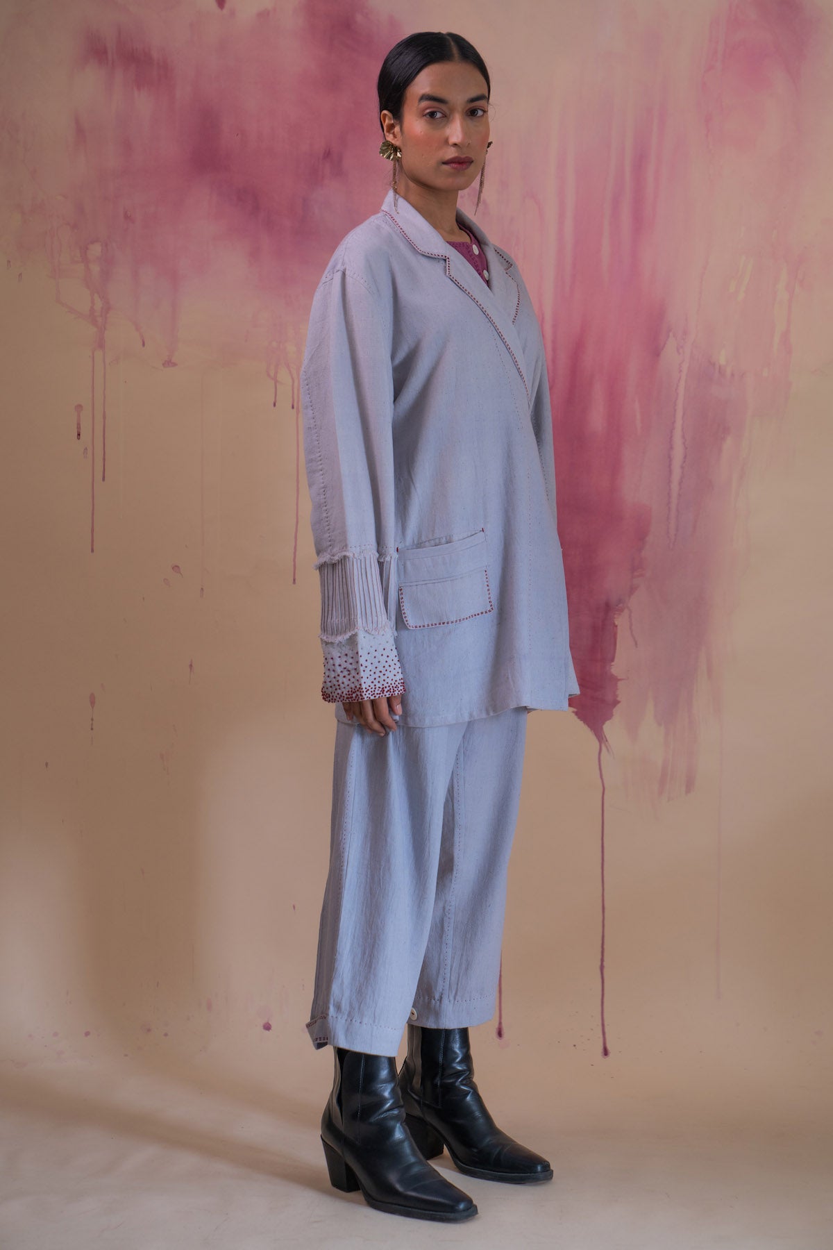 Grey Double Breasted Jacket