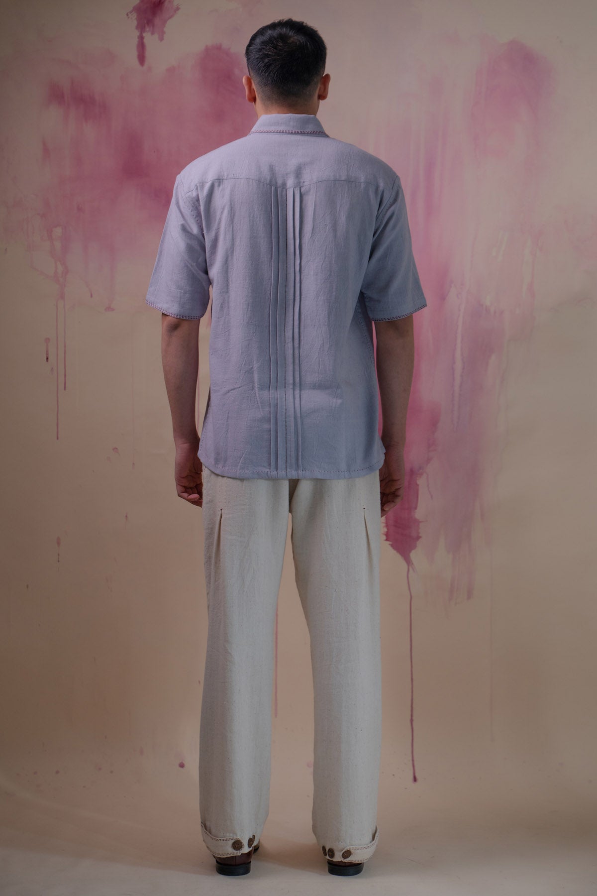 Grey Extra Flap Cotton Shirt