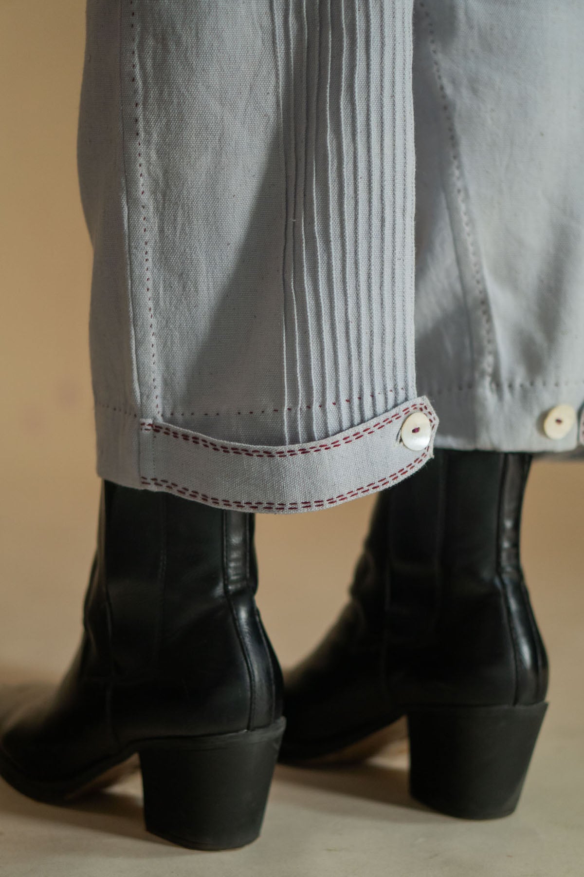 Grey Layered Dress & Pants