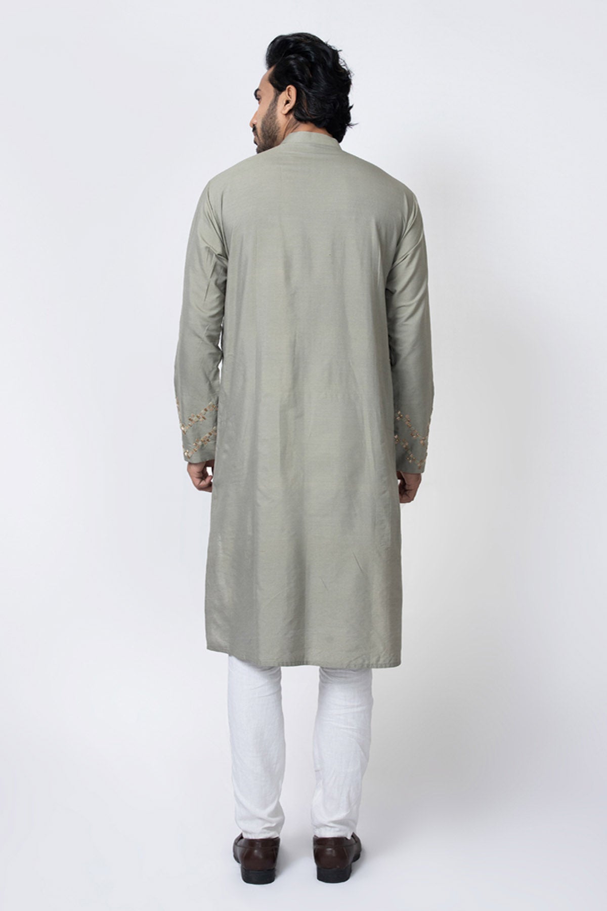 Grey Zardozi Kurta Set