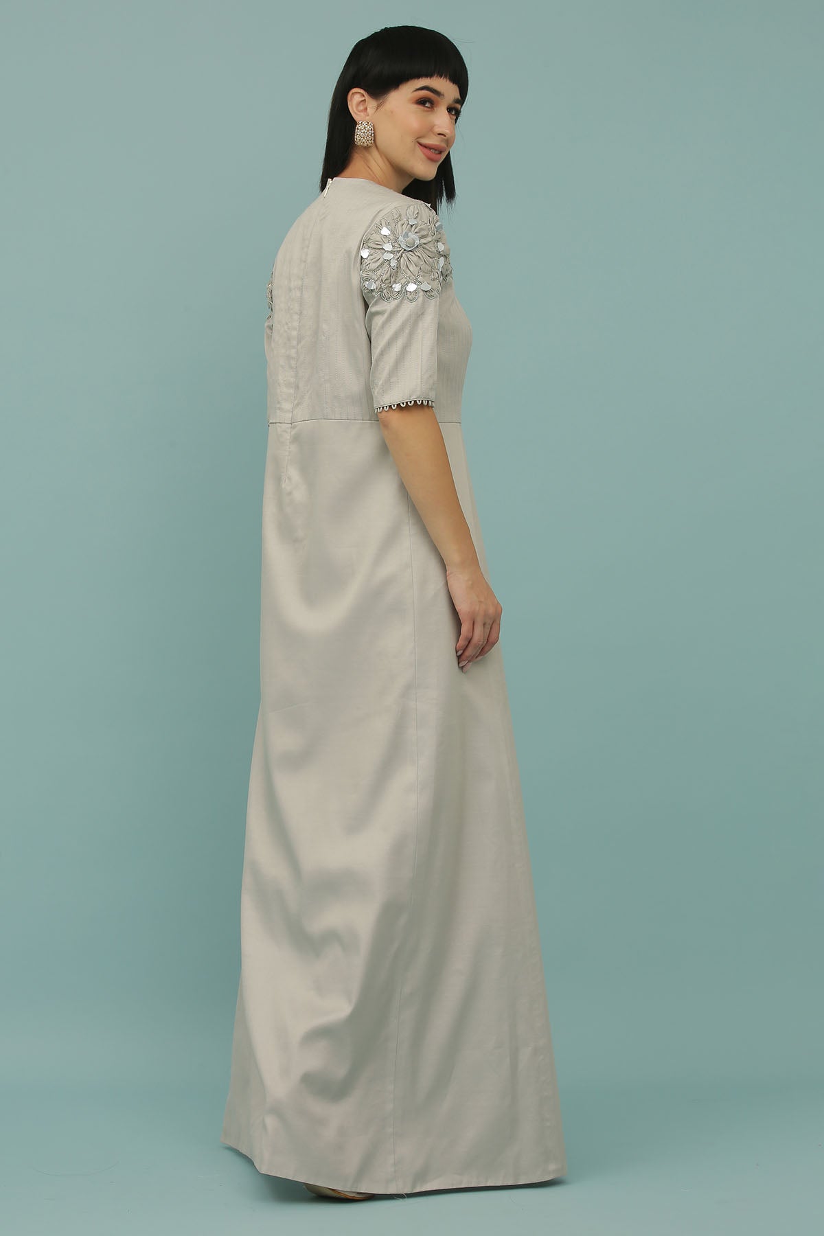 Grey Asymmetrical Top & Pants