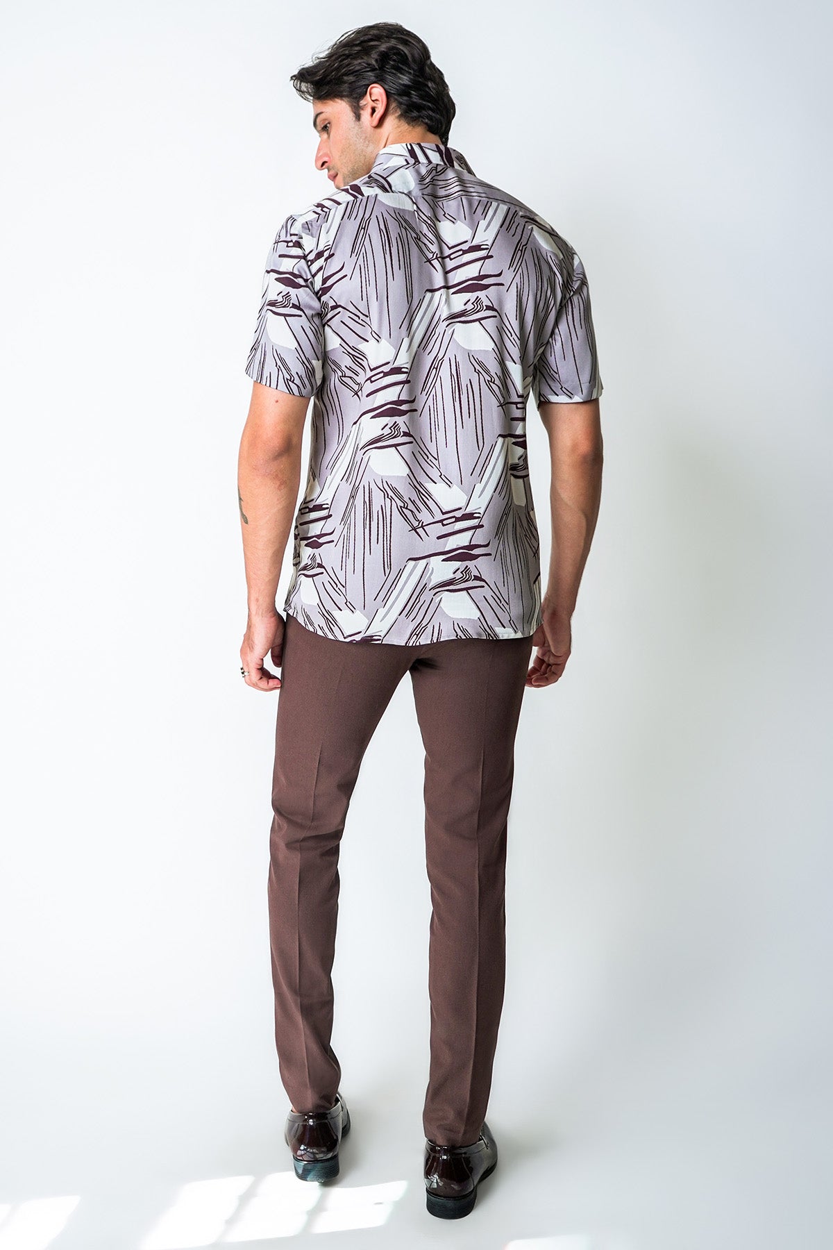 Grey Cotton Graphite Play Shirt