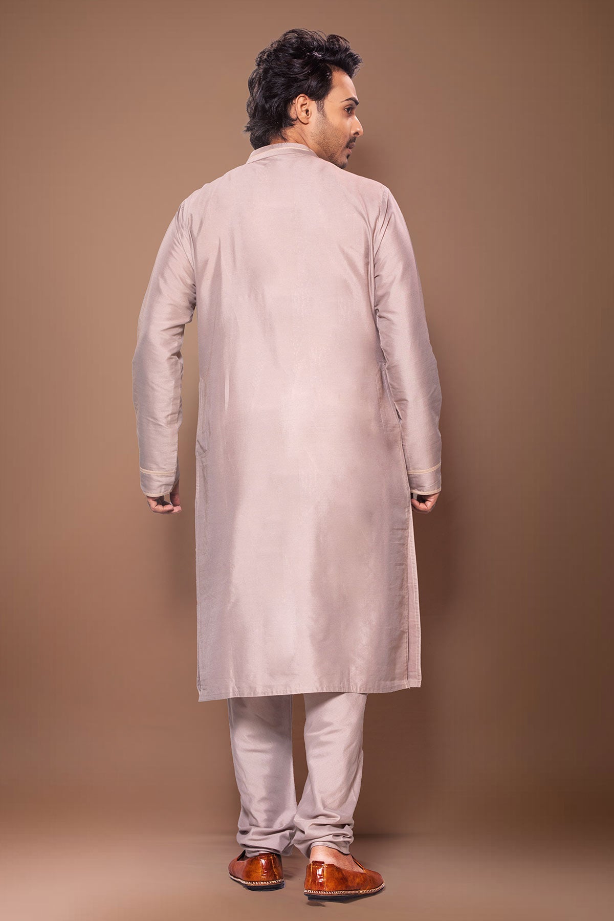 Grey Desert Lines Kurta & Pants