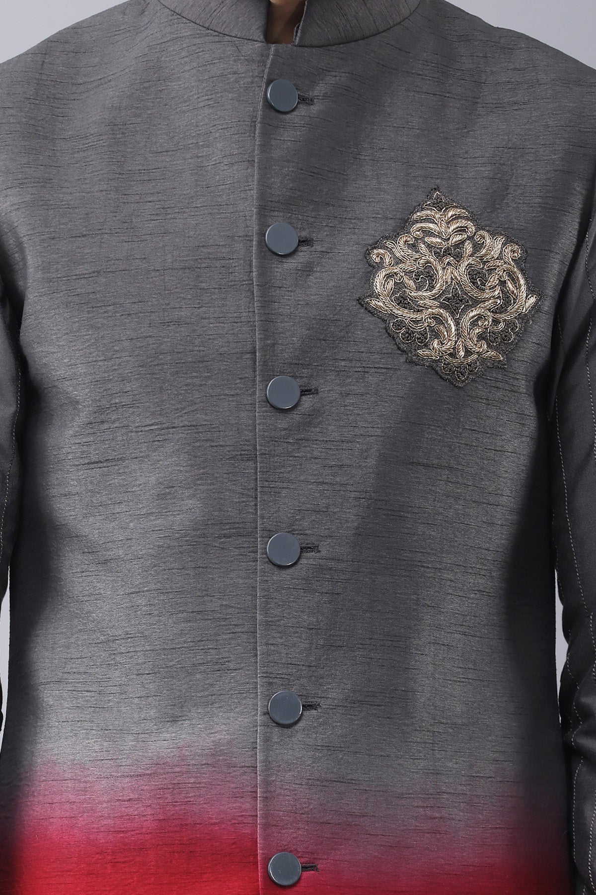 Grey Dori Embroidered Kurta Set
