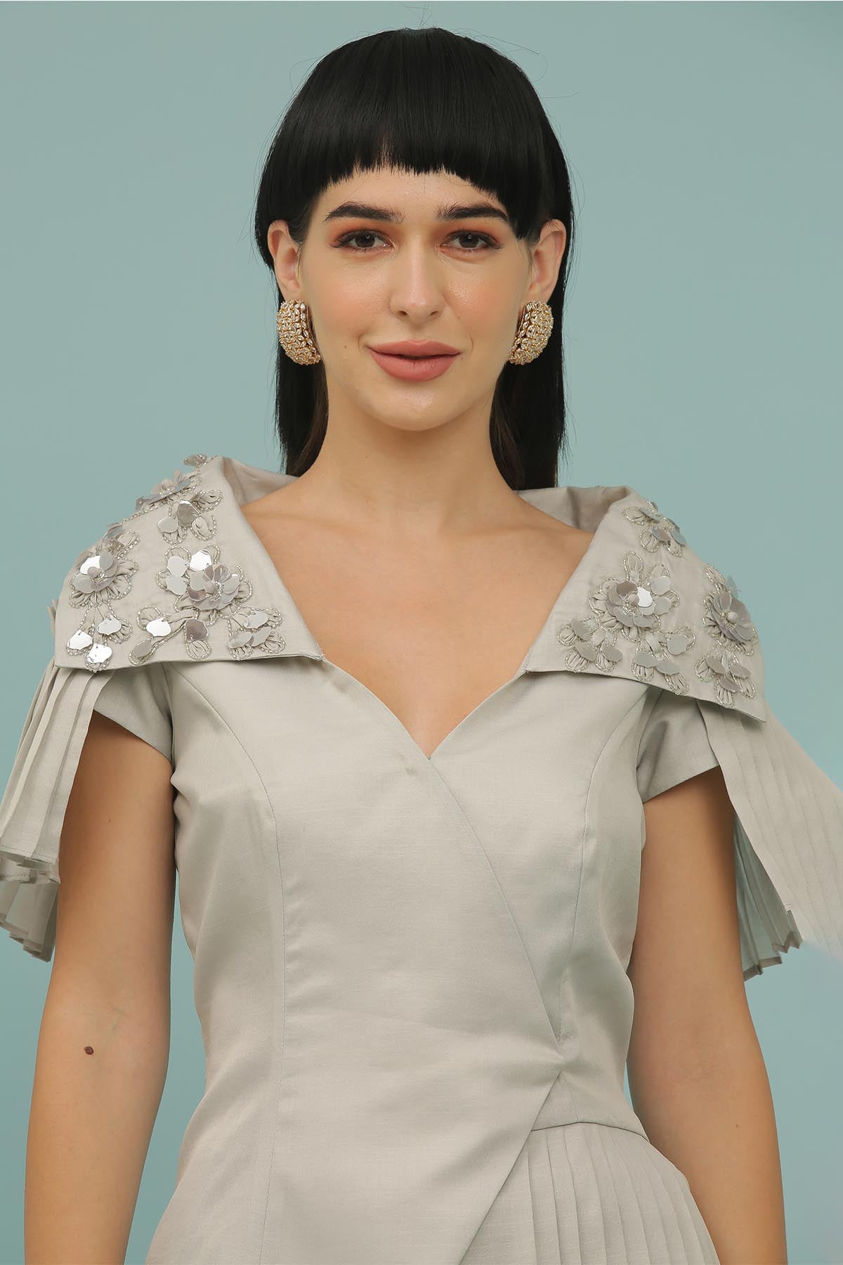 Grey Embellished Co-ord Set