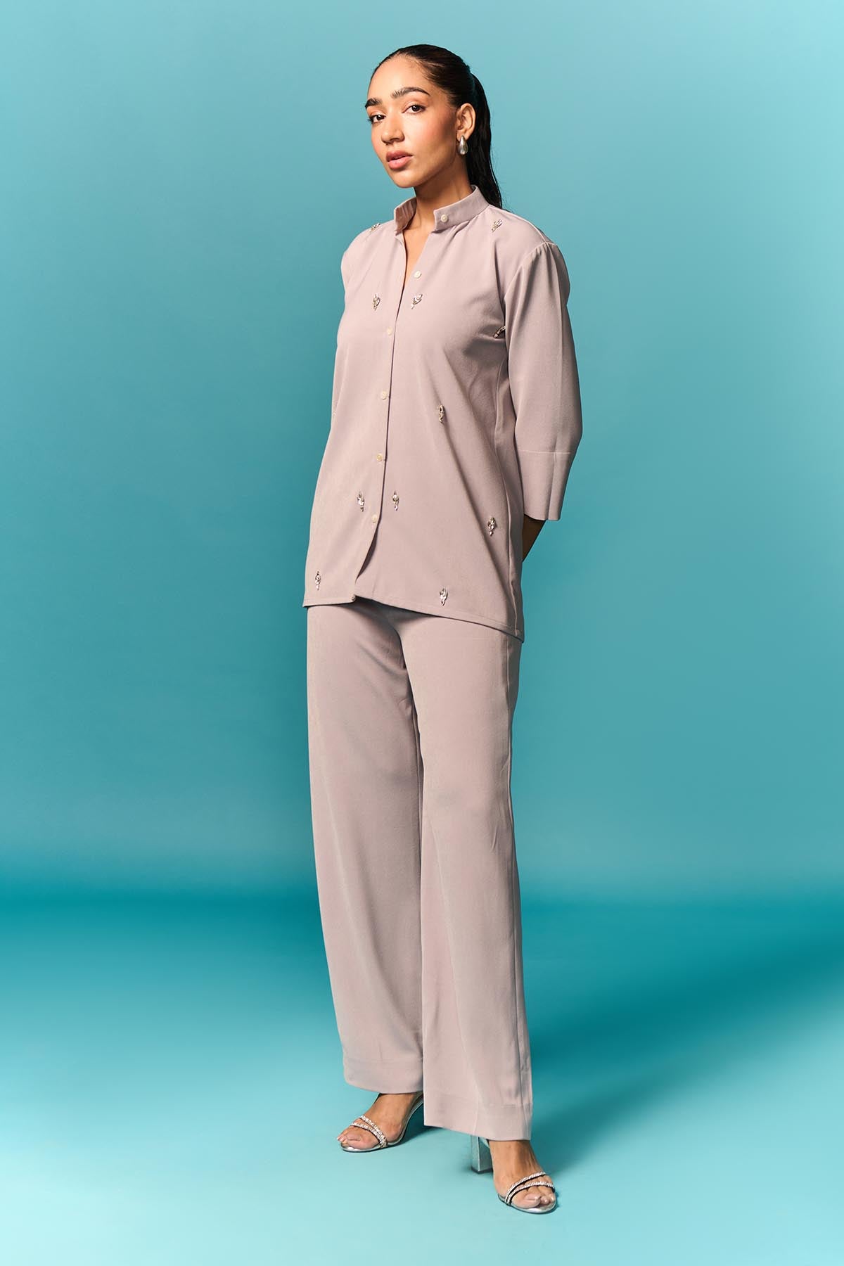 Embellished Grey Co-ord Set