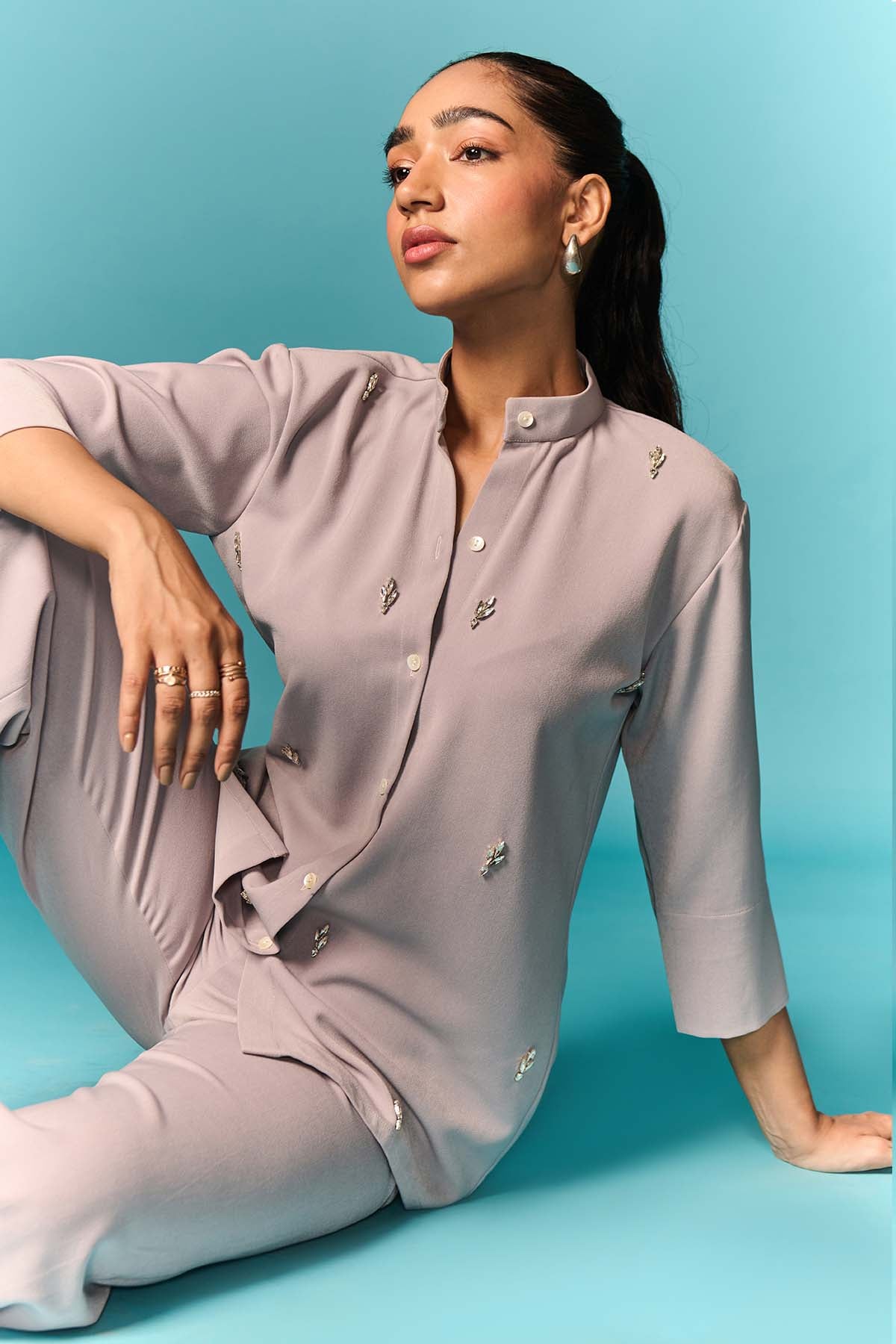 Embellished Grey Co-ord Set