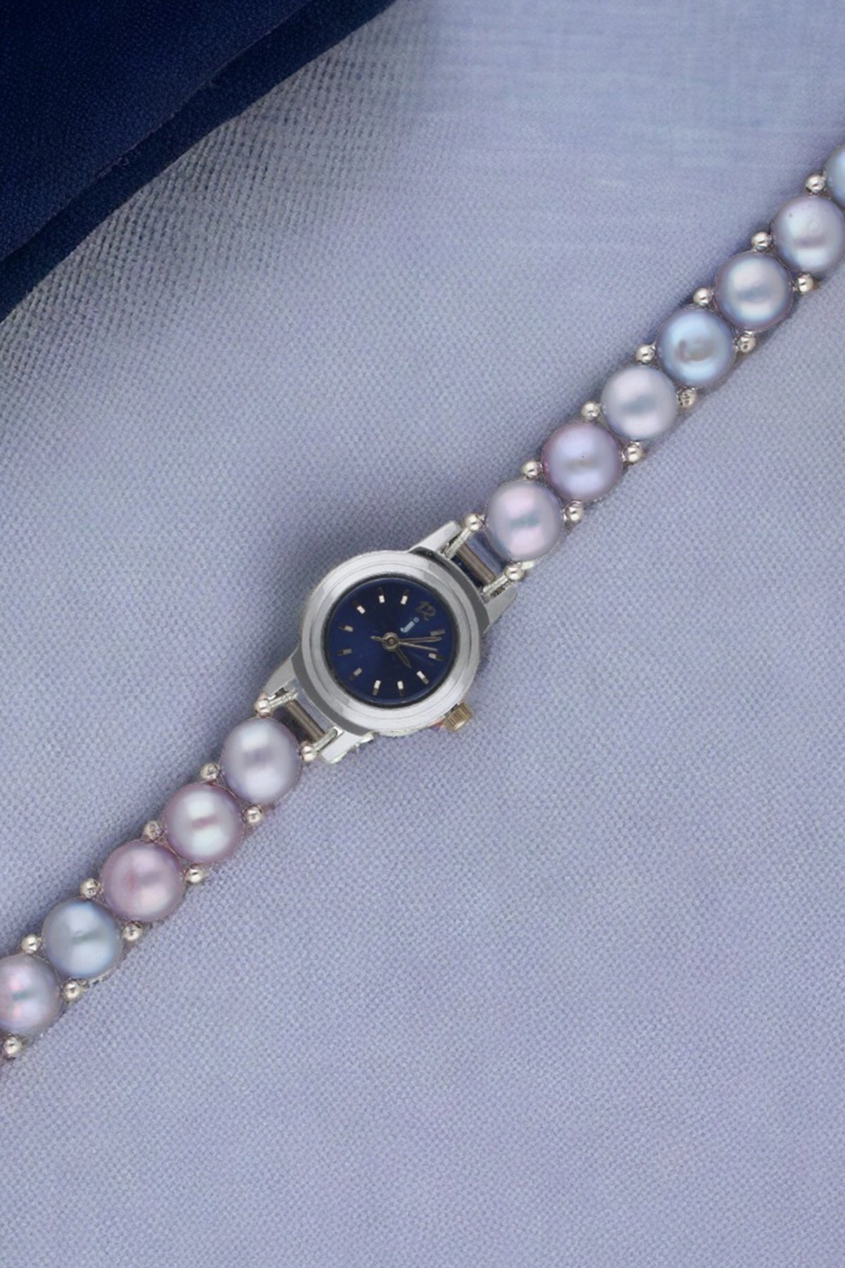 Buy Grey Flat Shaped Pearls Watch for women by J Pearls online available at scrollnshops