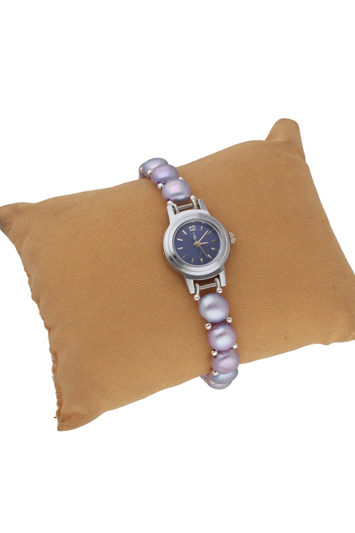 Grey Flat Shaped Pearls Watch