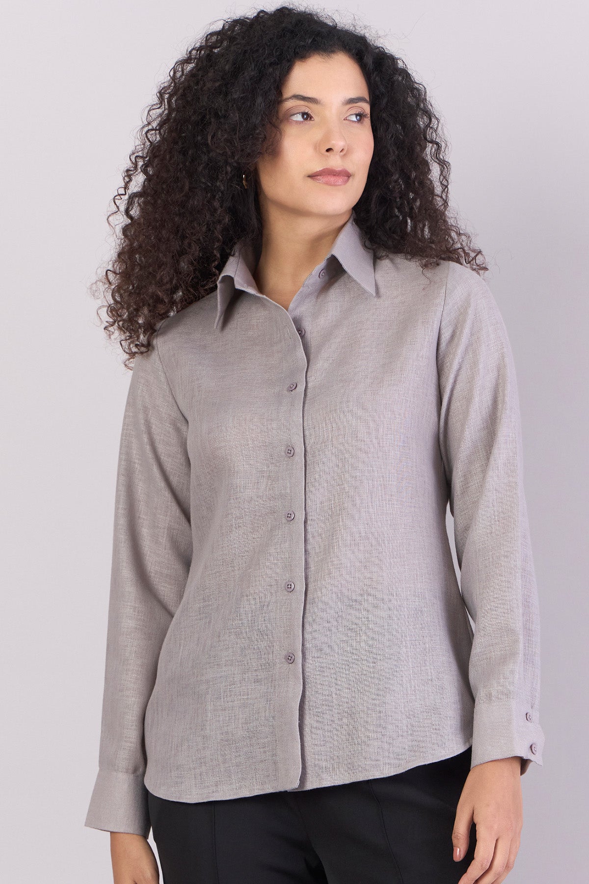 Buy Grey Full Sleeves Textured Shirt by PowerSutra for women online at ScrollnShops