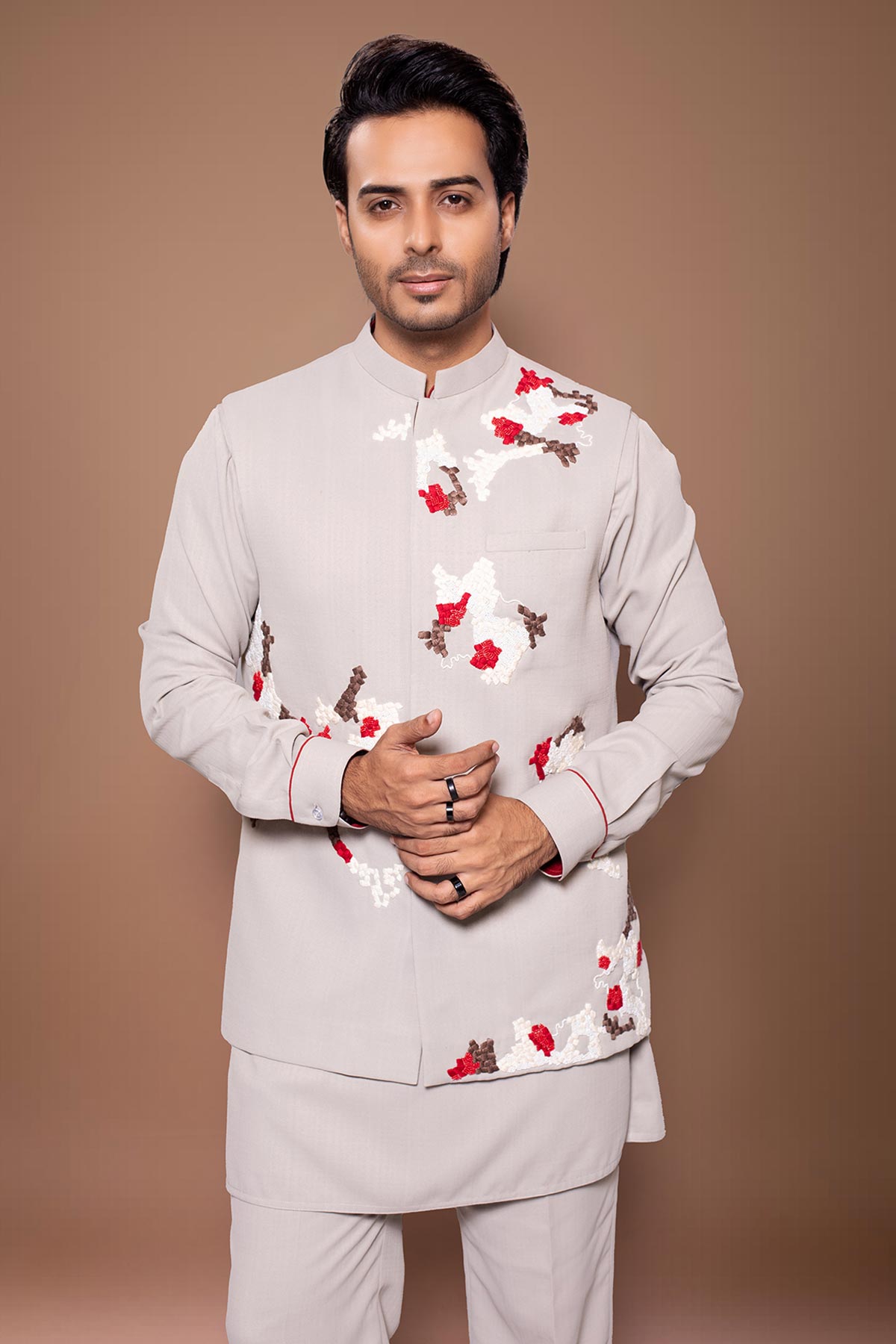 Grey Mallia Cotton Bundi Set