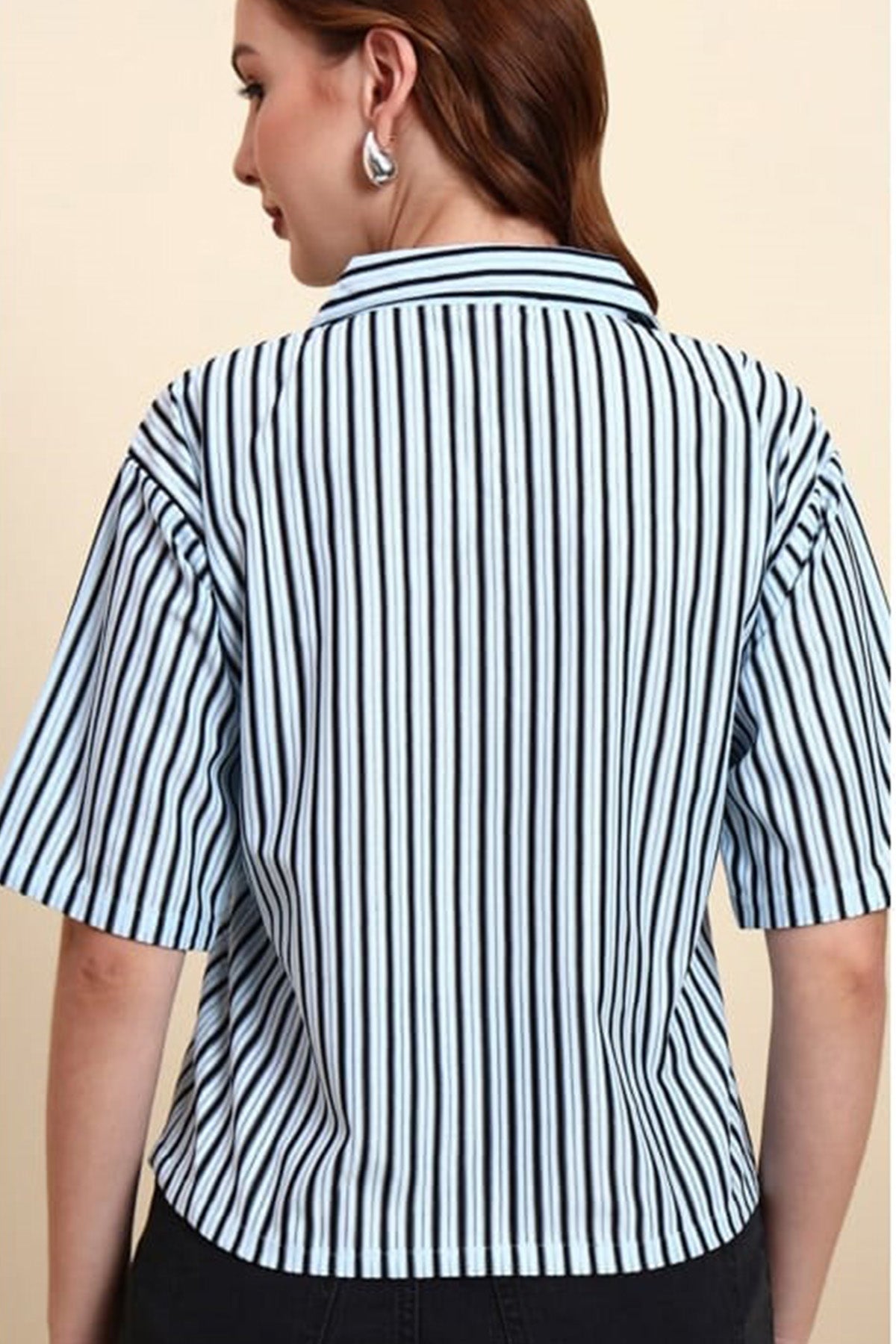 Grey Poly Cotton Printed Shirt