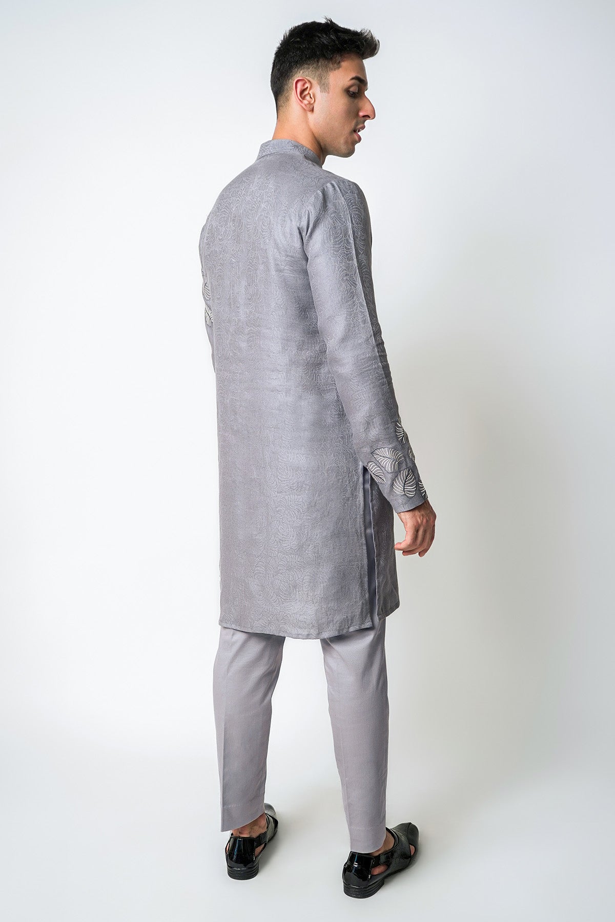 Grey Printed Kurta And Pants