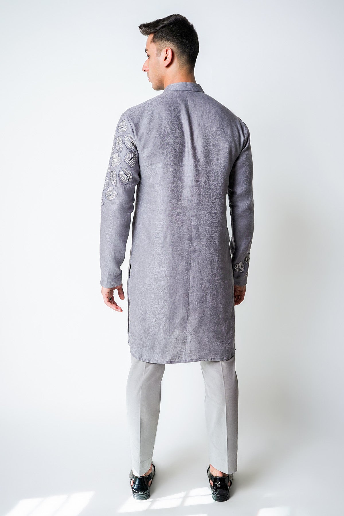 Grey Printed Kurta And Pants