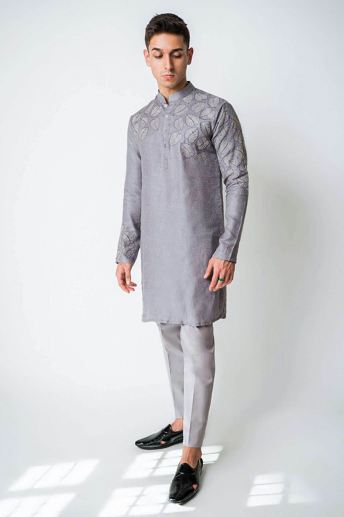 Buy Grey Printed Kurta And Pants for men by House of Sheriff online available at scrollnshops