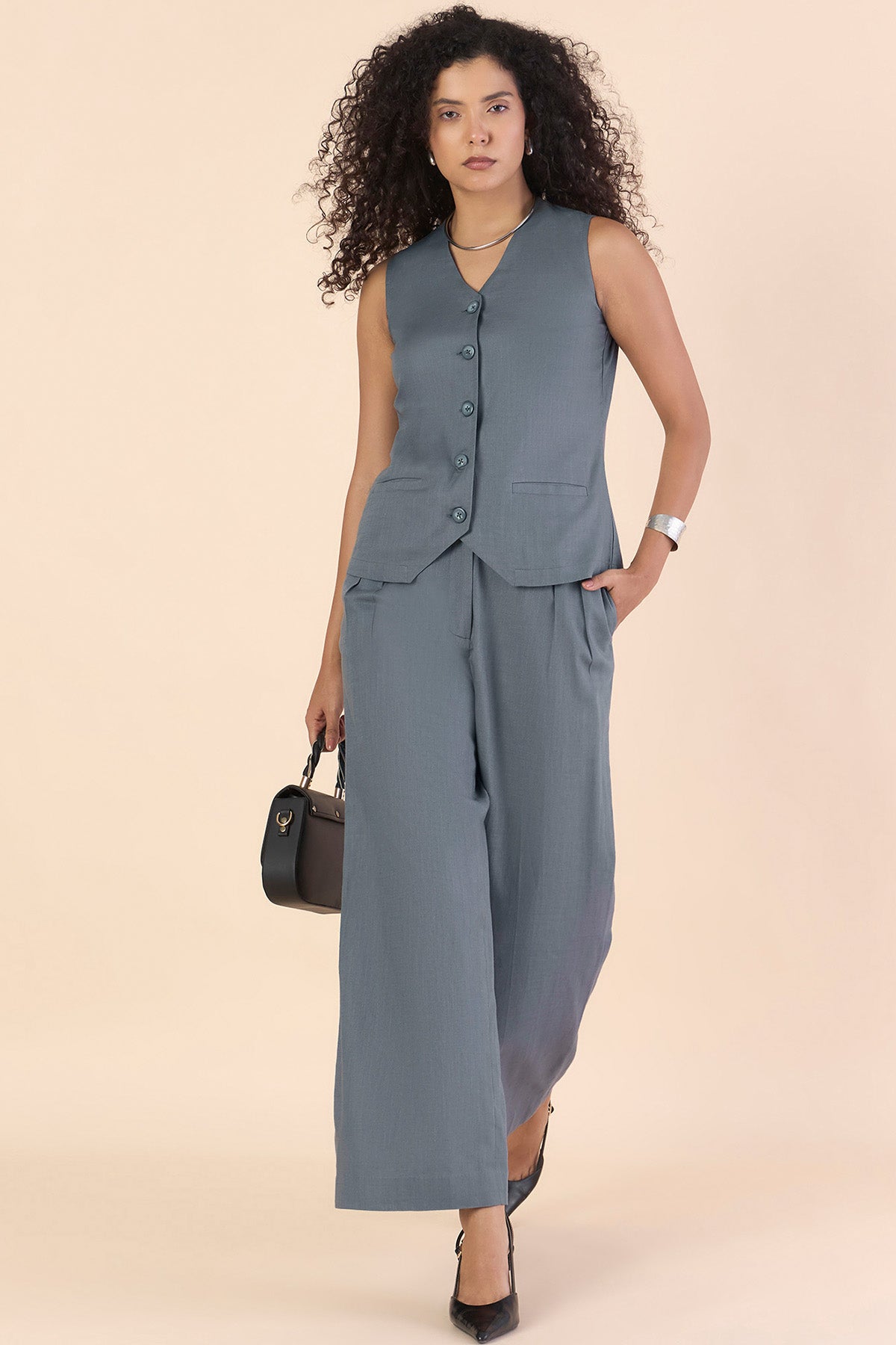 Buy Grey Pure Cotton Co-ord Set by PowerSutra for women online at ScrollnShops