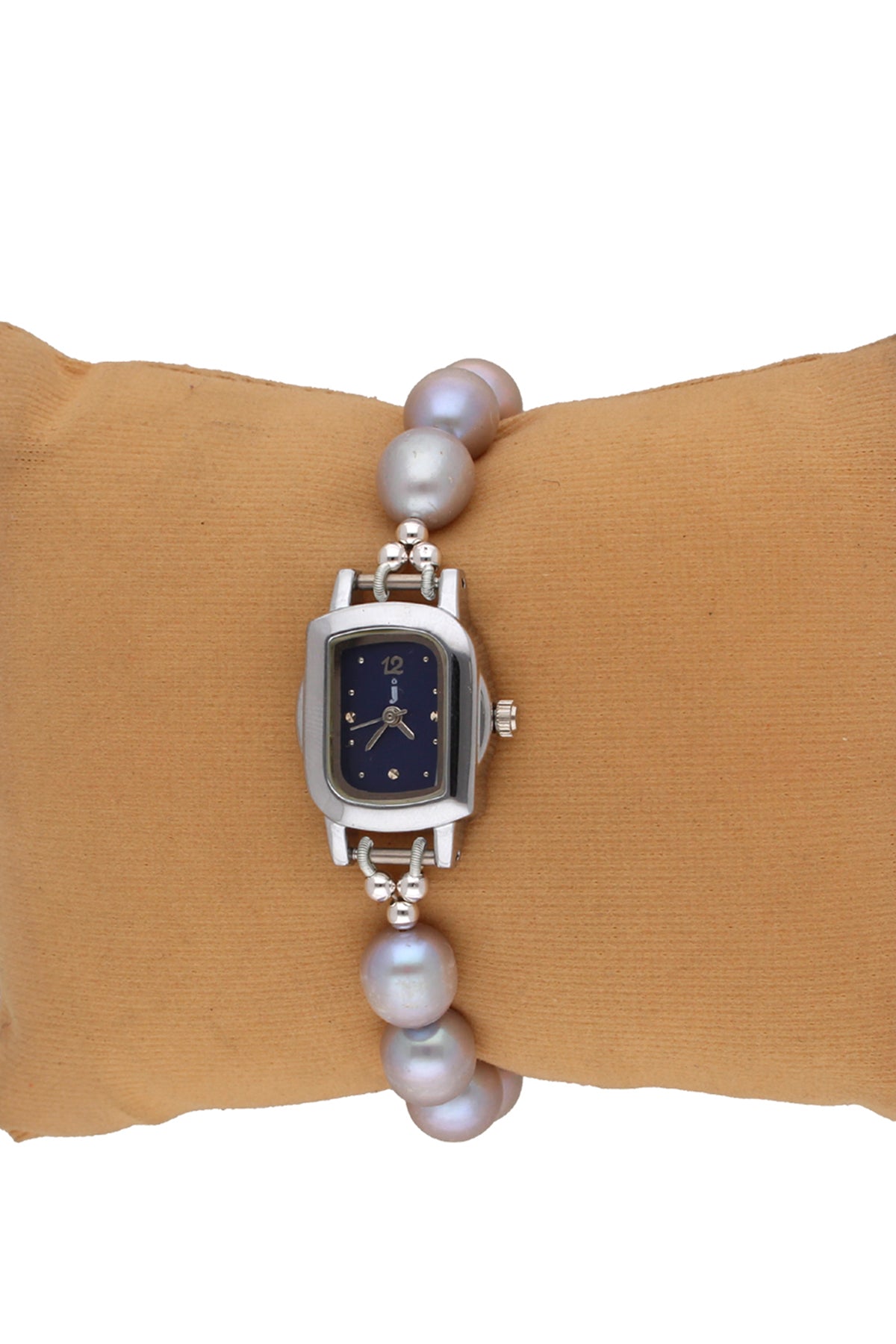 Grey & Silver Oval Pearl Watch