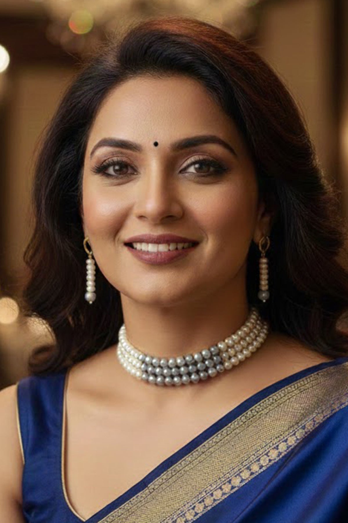Buy Grey & White Pearl Choker Set for women by J Pearls online available at scrollnshops