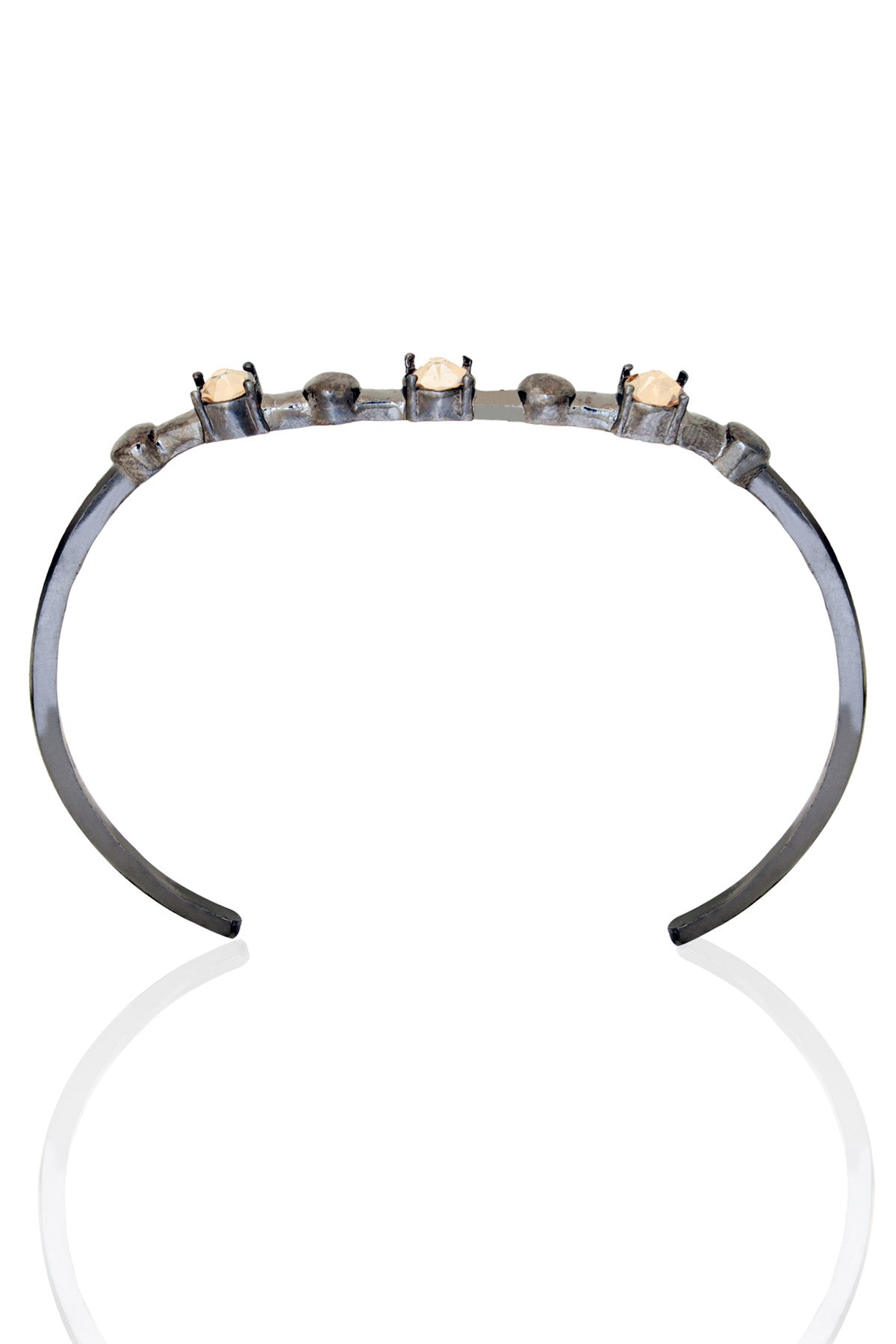 Gunmetal Swarovski Crystal Kada