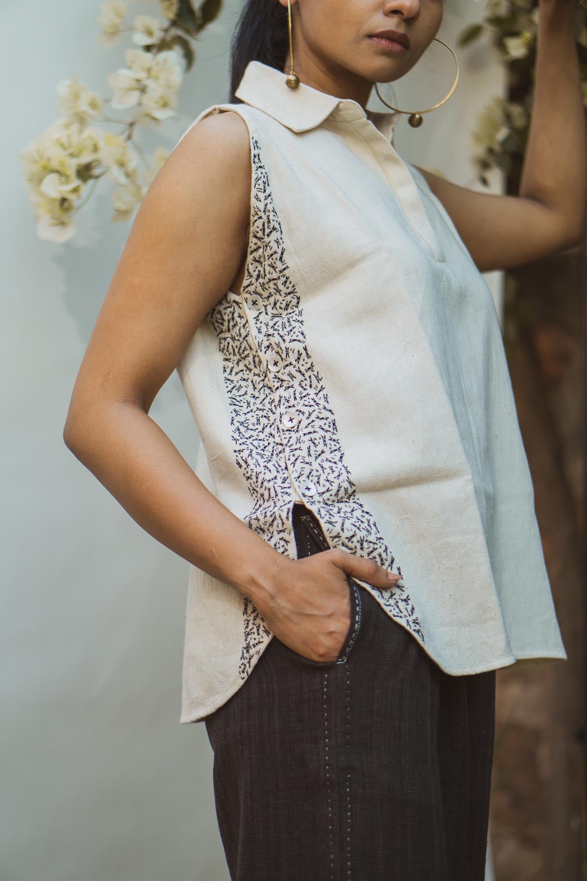 Halter Neck Cotton Top