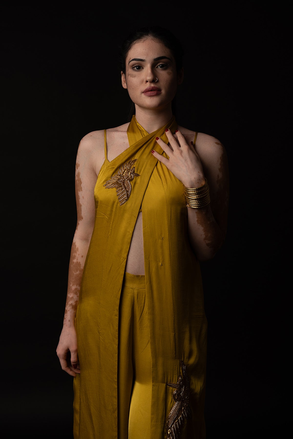 Halter Neck Indo-Western Set