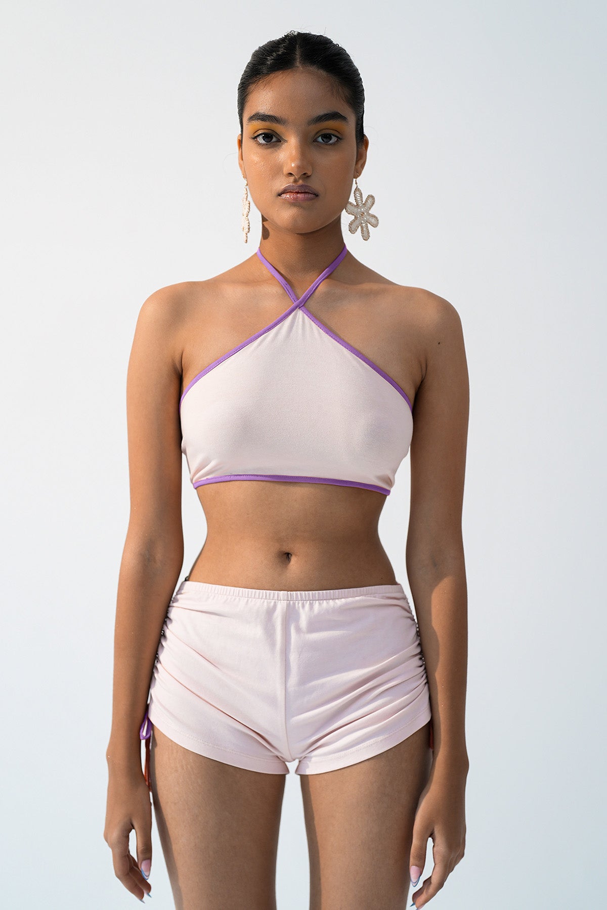 Buy Halter Neck White Shorts Set by Beachbum for women online at ScrollnShops
