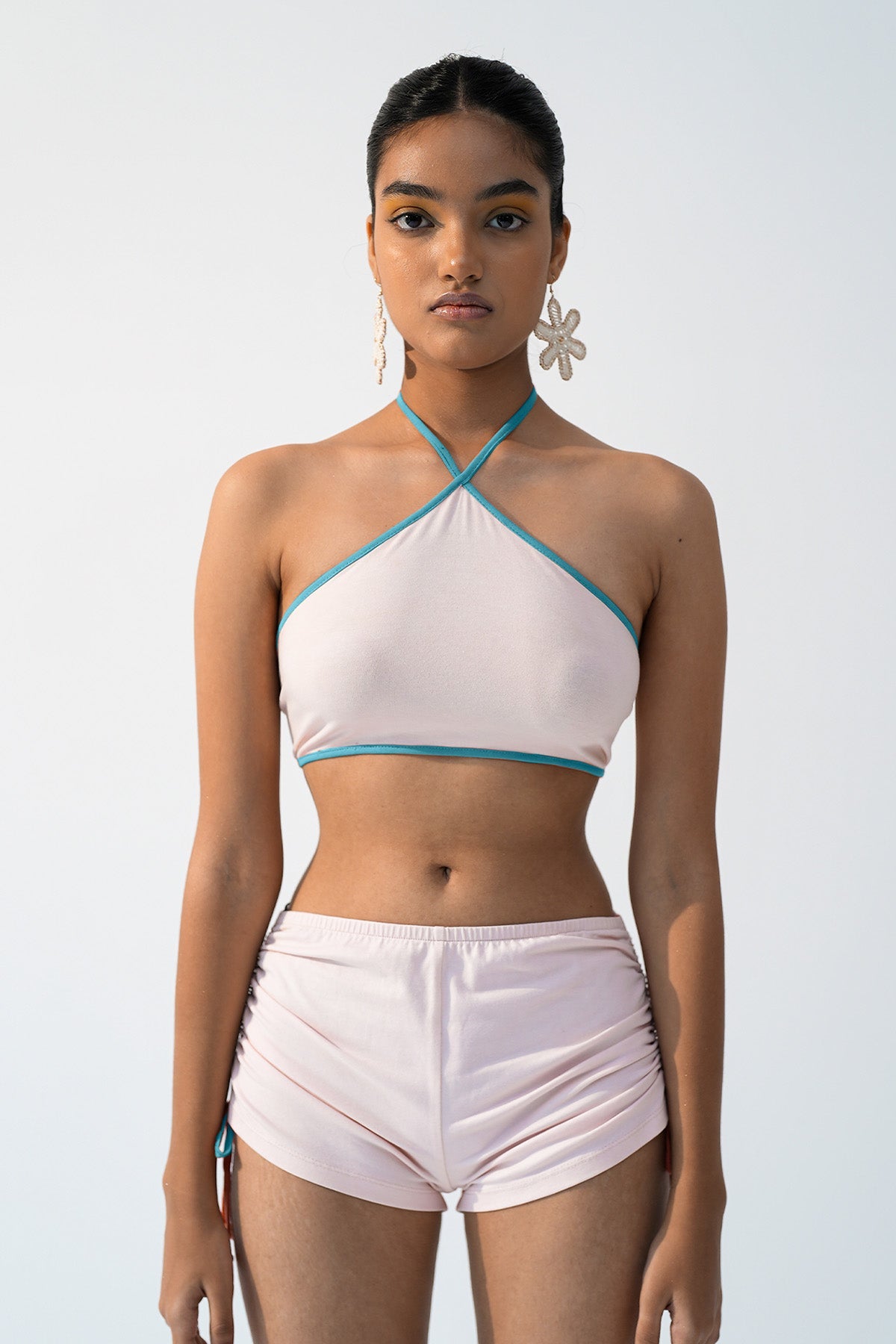 Buy Halter Neck White Top & Shorts by Beachbum for women online at ScrollnShops