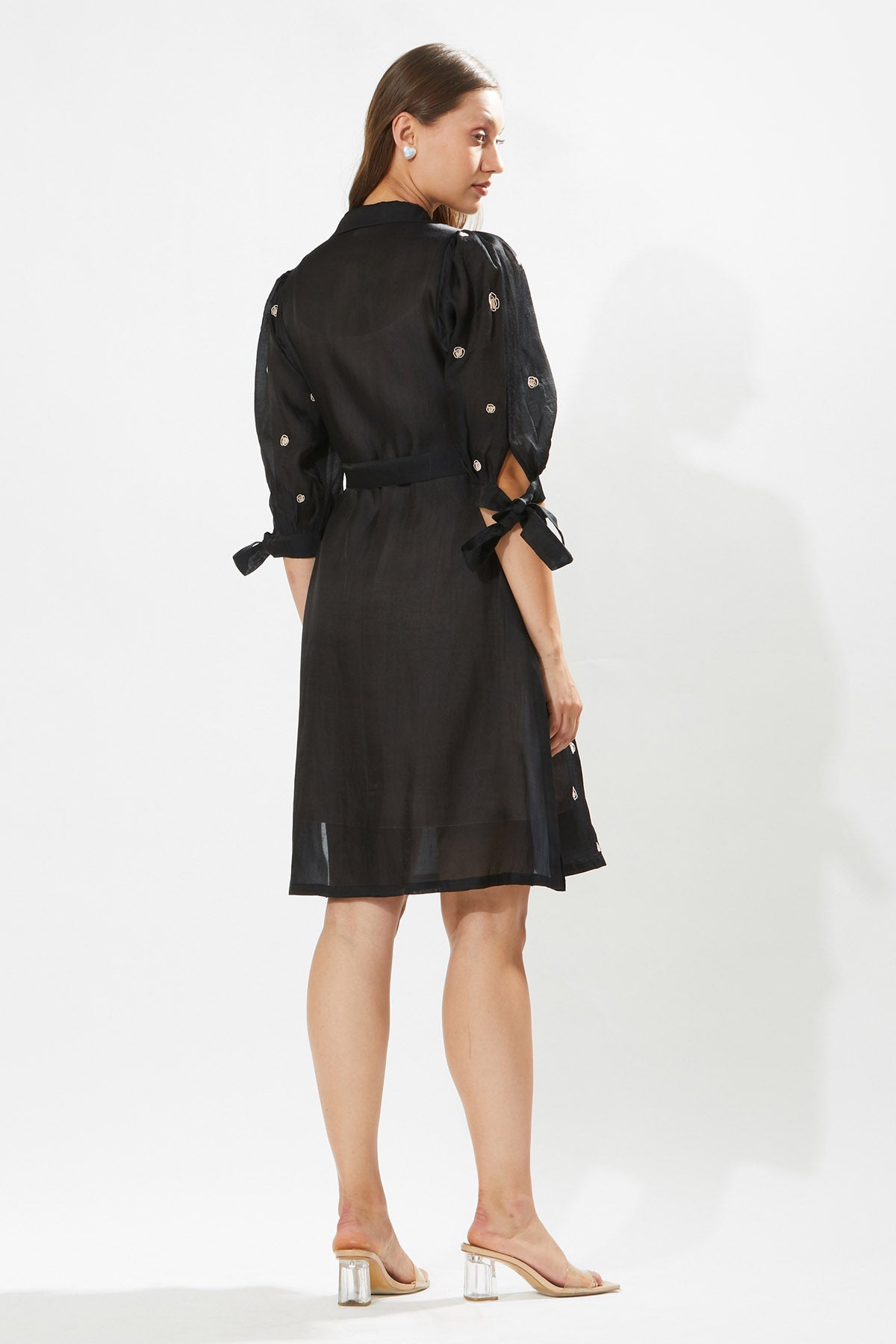 Black Hand Embroidered Coat