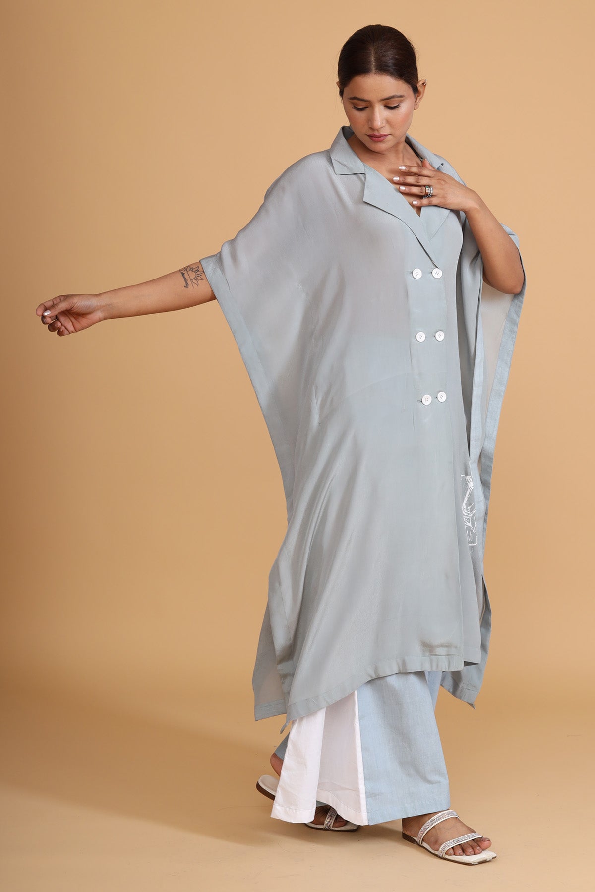 Hand Painted Buttoned Kaftan