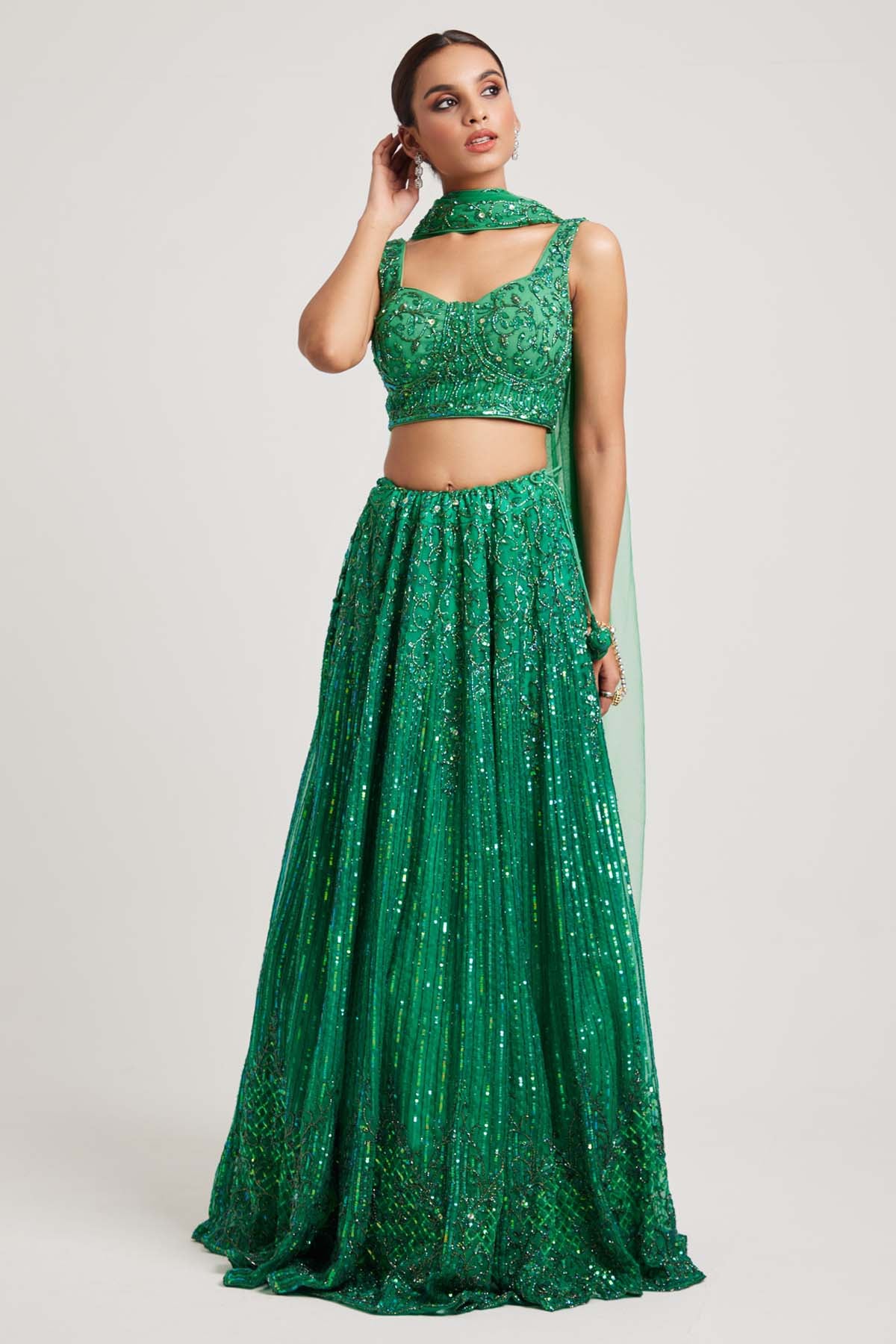 Hand Embroidered Lehenga Set