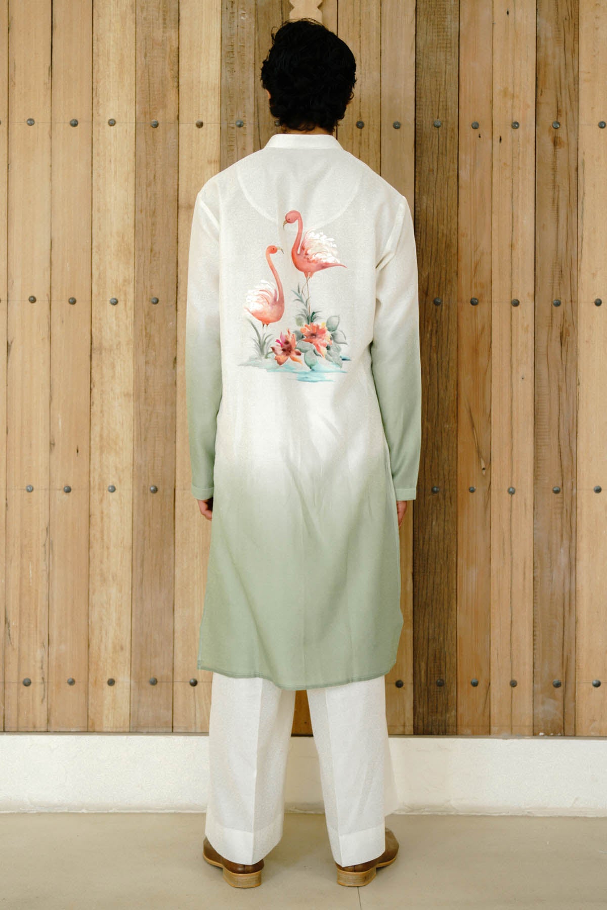 Hand Painted Chanderi Kurta Set