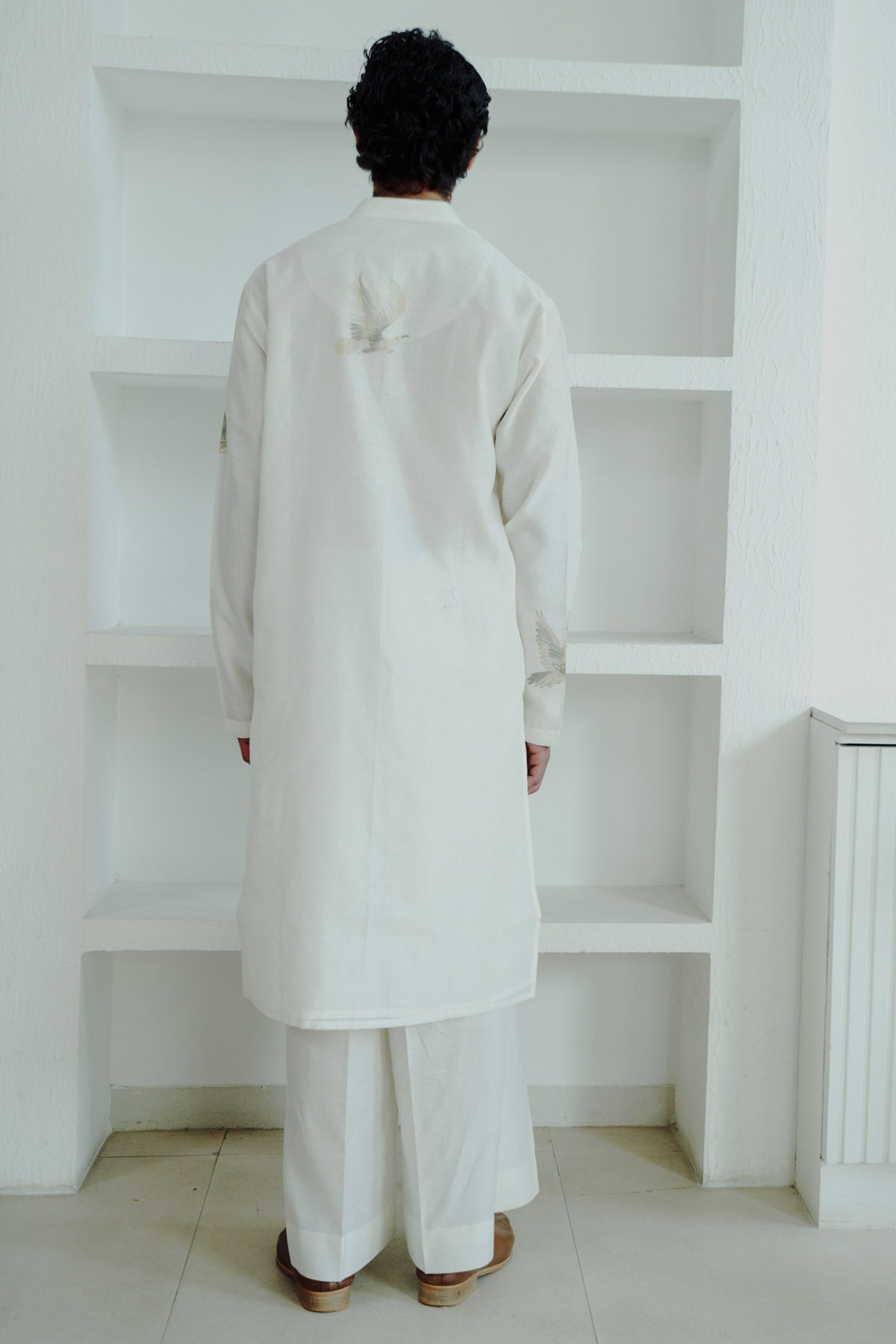 Hand Painted Ivory Kurta Set