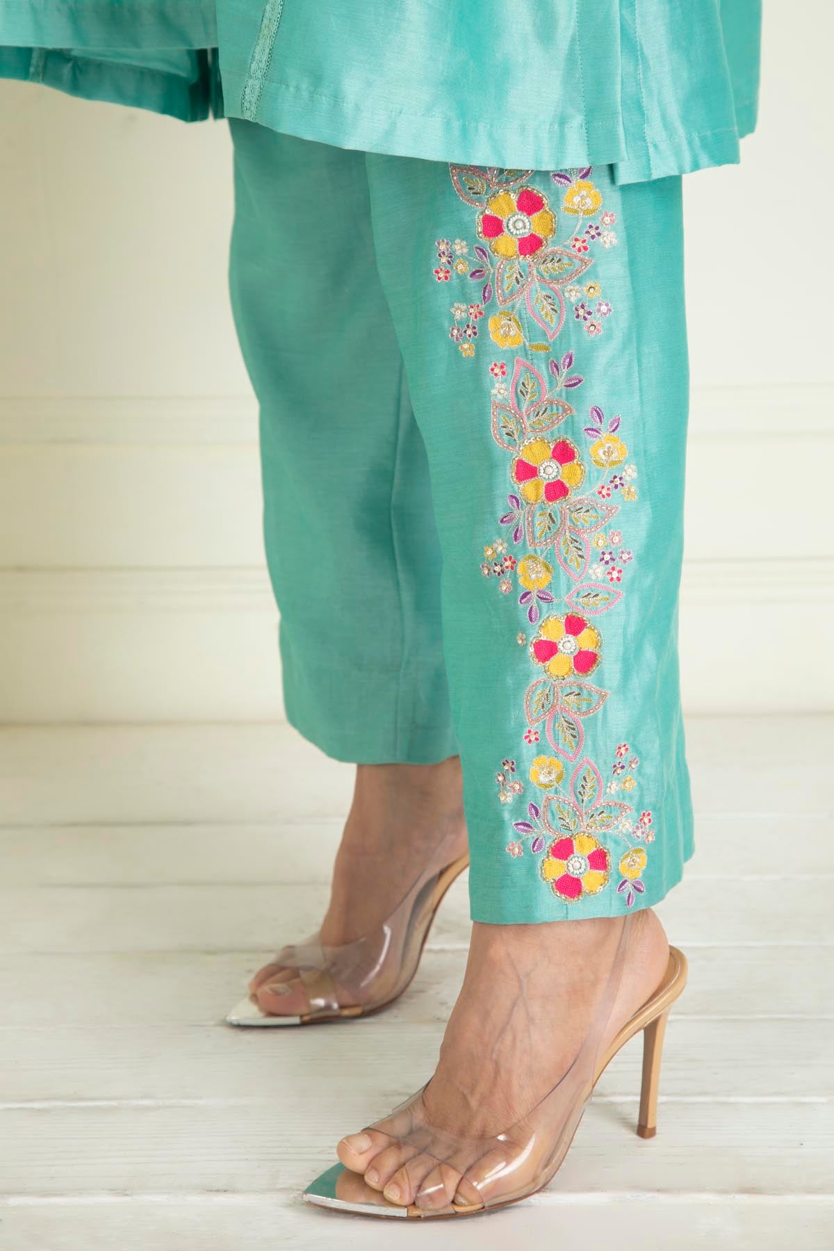 Handcrafted Chanderi Kurta Set