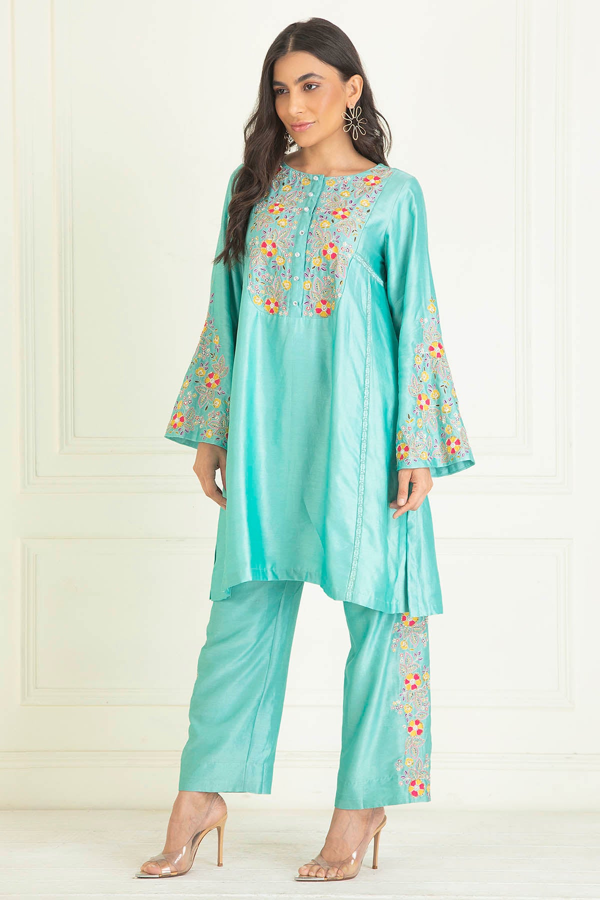 Handcrafted Chanderi Kurta Set