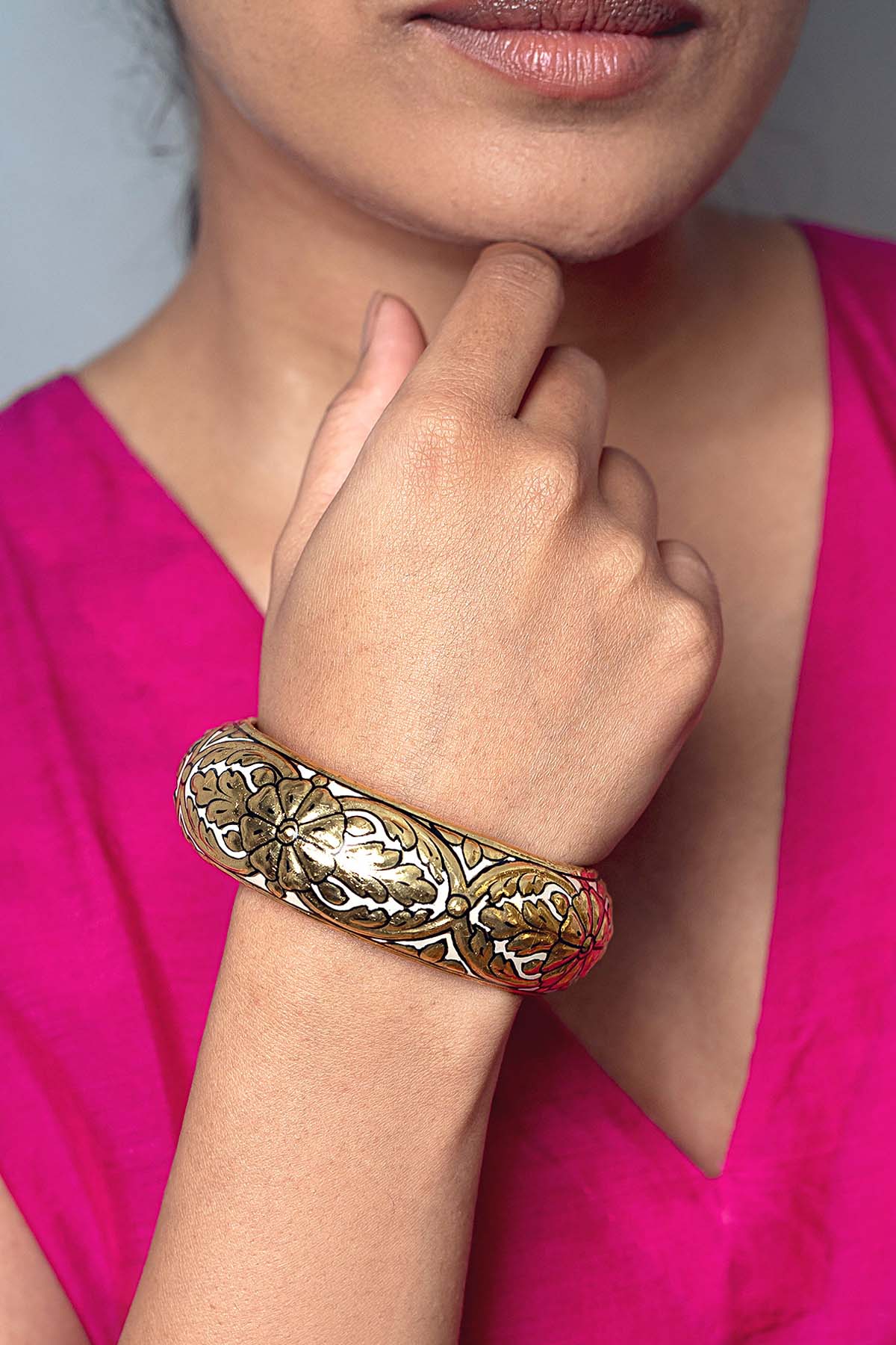 Handcrafted Floral Bangle