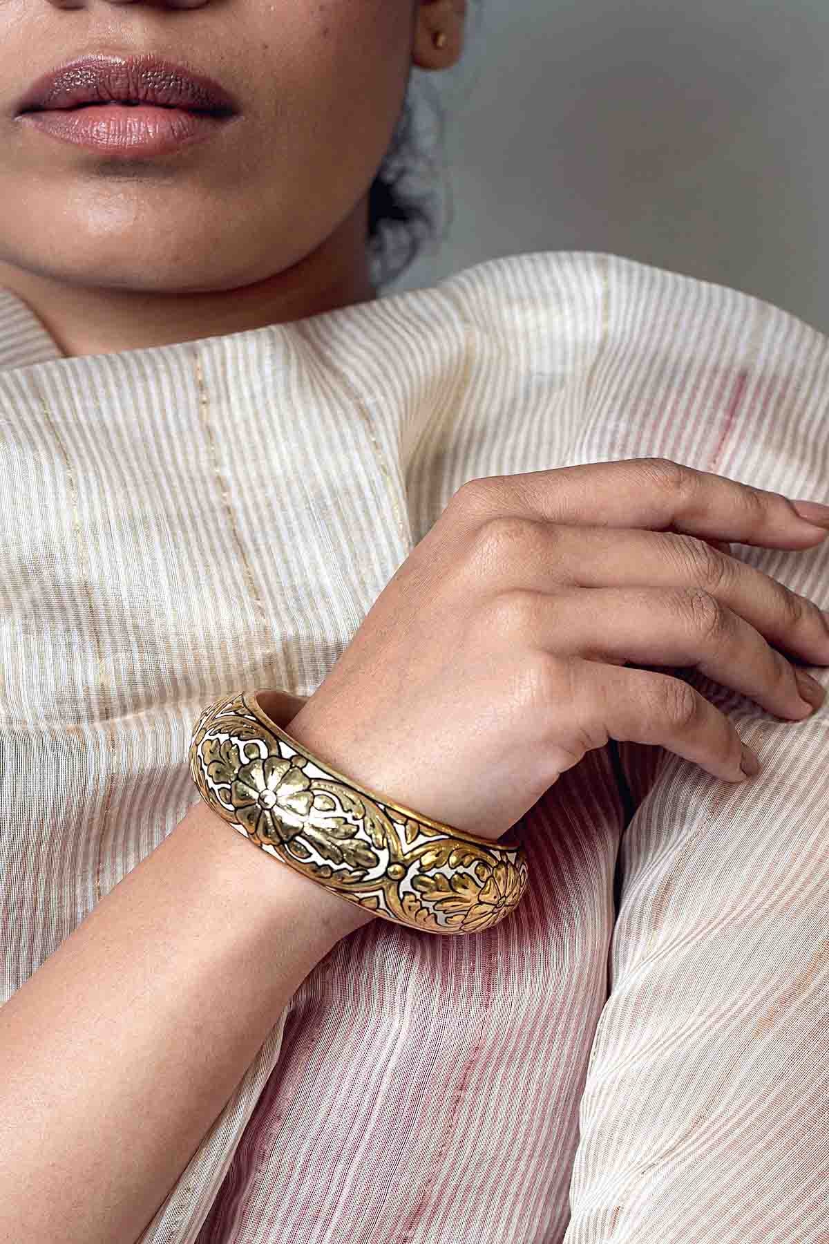 Handcrafted Floral Bangle