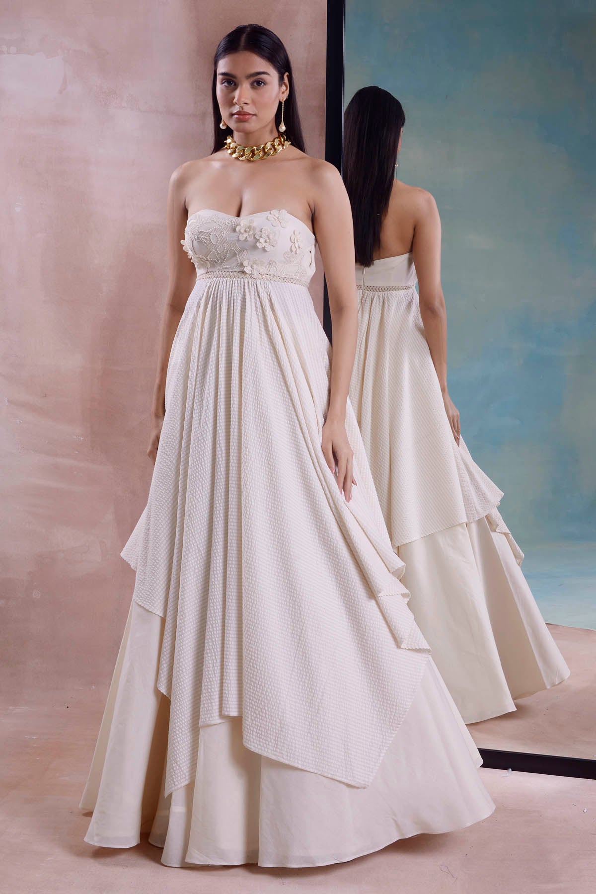 Handkerchief Tunic & Flare Skirt