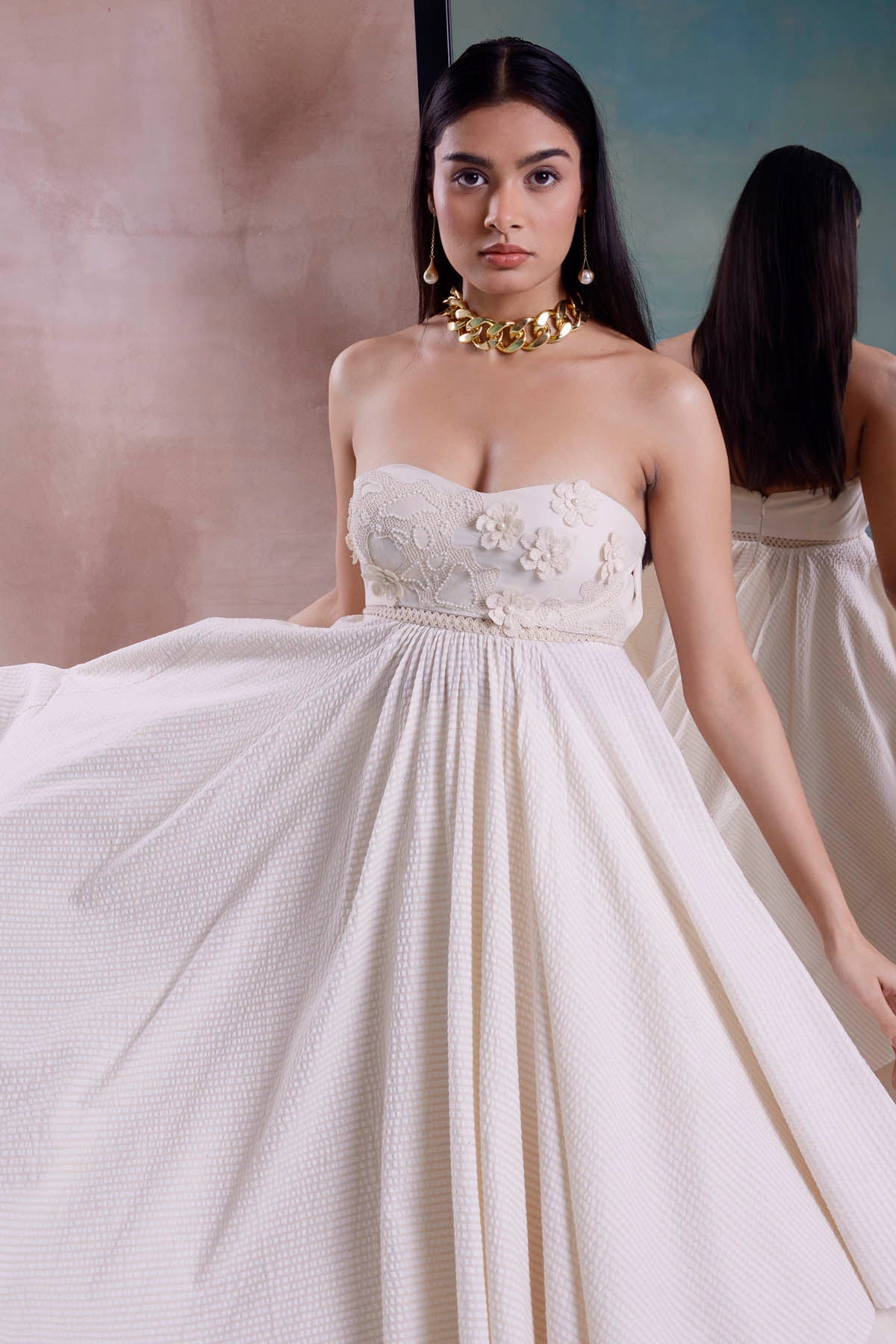 Handkerchief Tunic & Flare Skirt