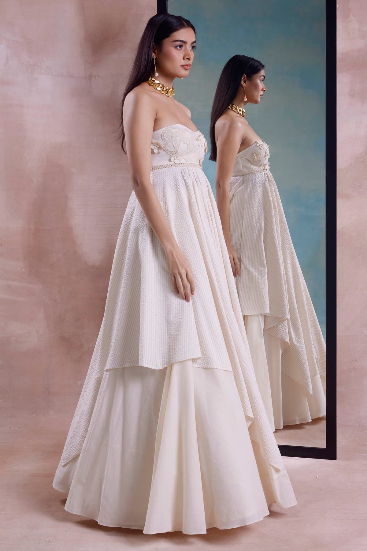 Handkerchief Tunic & Flare Skirt